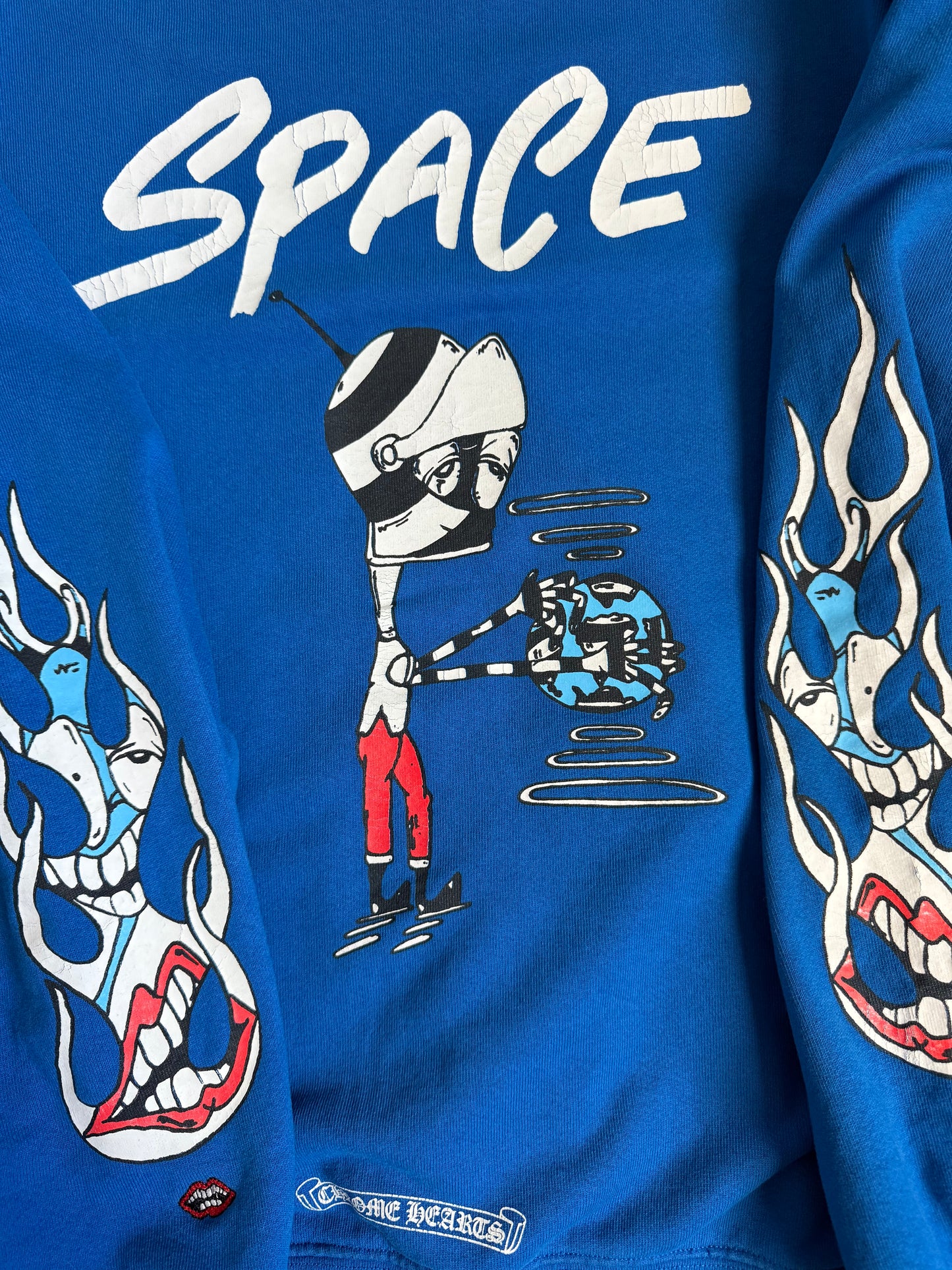 Chrome Hearts Matty Boy Space Crewneck Sweatshirt Blue