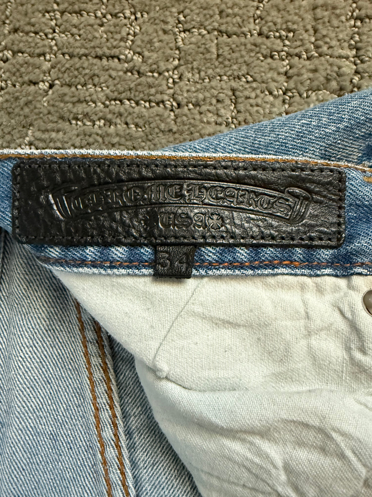 Chrome Hearts 501 Redline Levis Cross Pants Jeans Blue
