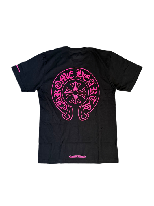 Chrome Hearts Horseshoe SS T-Shirt Black Pink