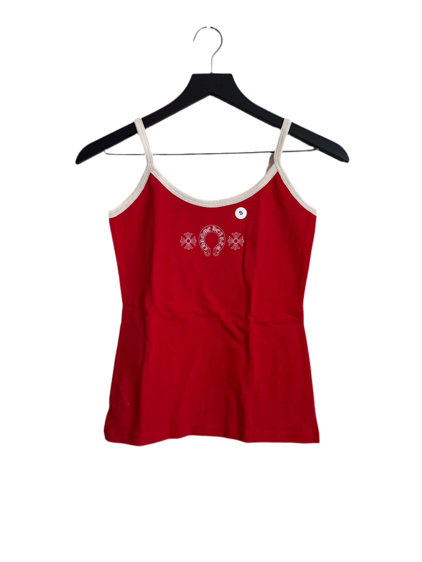 Chrome Hearts Roller Skates Horseshoe Tank Top Red