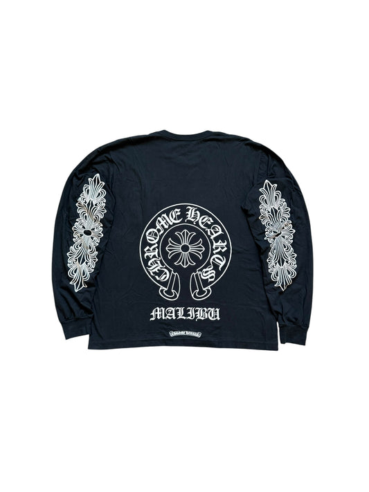 Chrome Hearts Malibu Horseshoe Floral LS T-Shirt