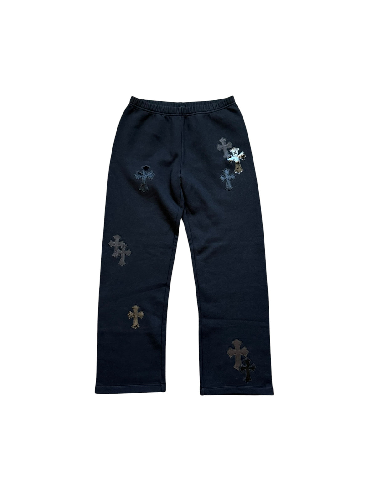 Chrome Hearts Leather Cross Patch Sweatpants