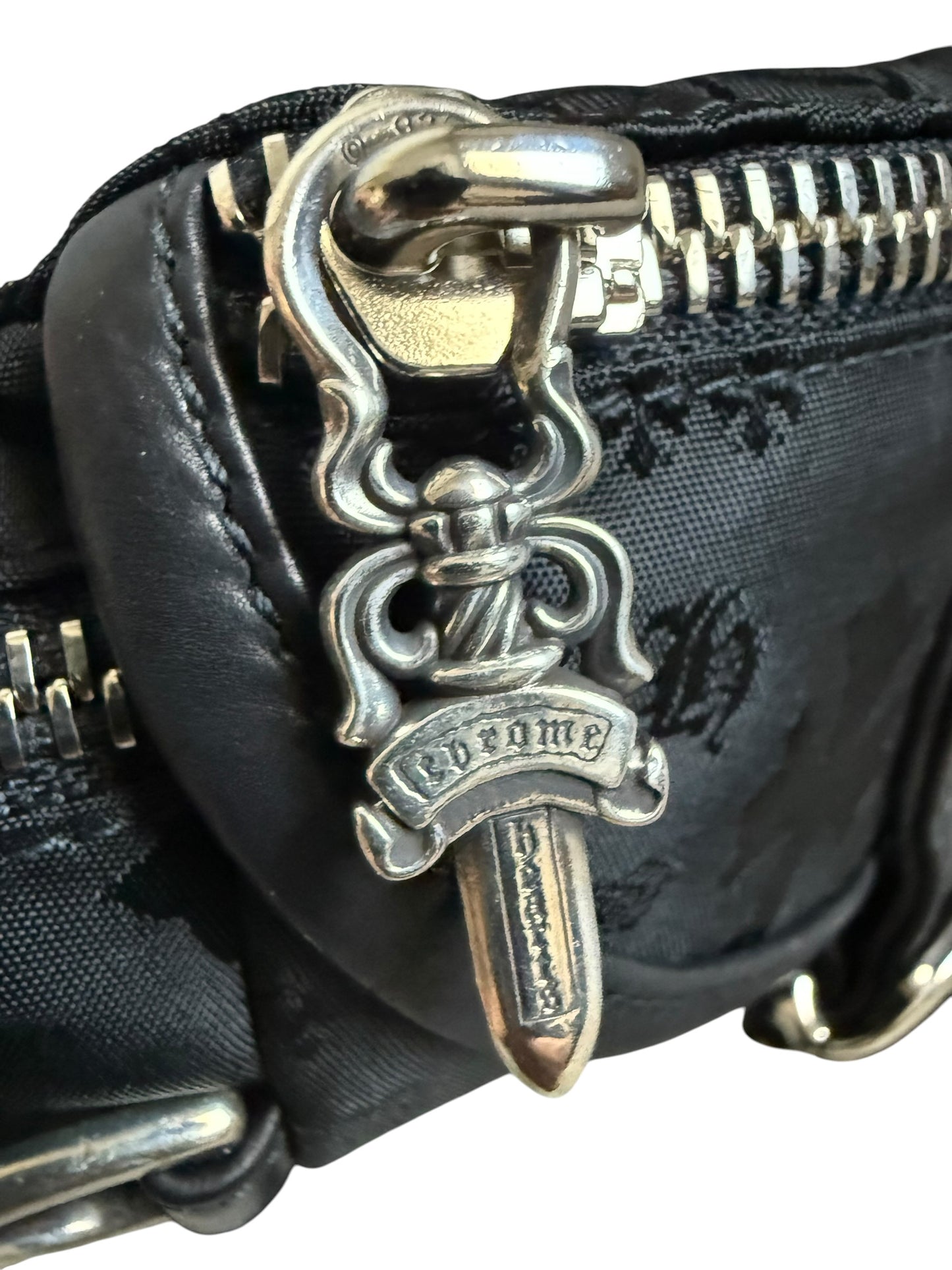 Chrome Hearts Mini Snat Bag Nylon Stencil Black