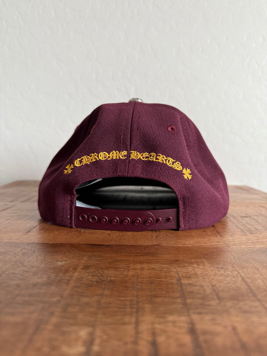 Chrome Hearts CH Logo Snapback Maroon/Yellow