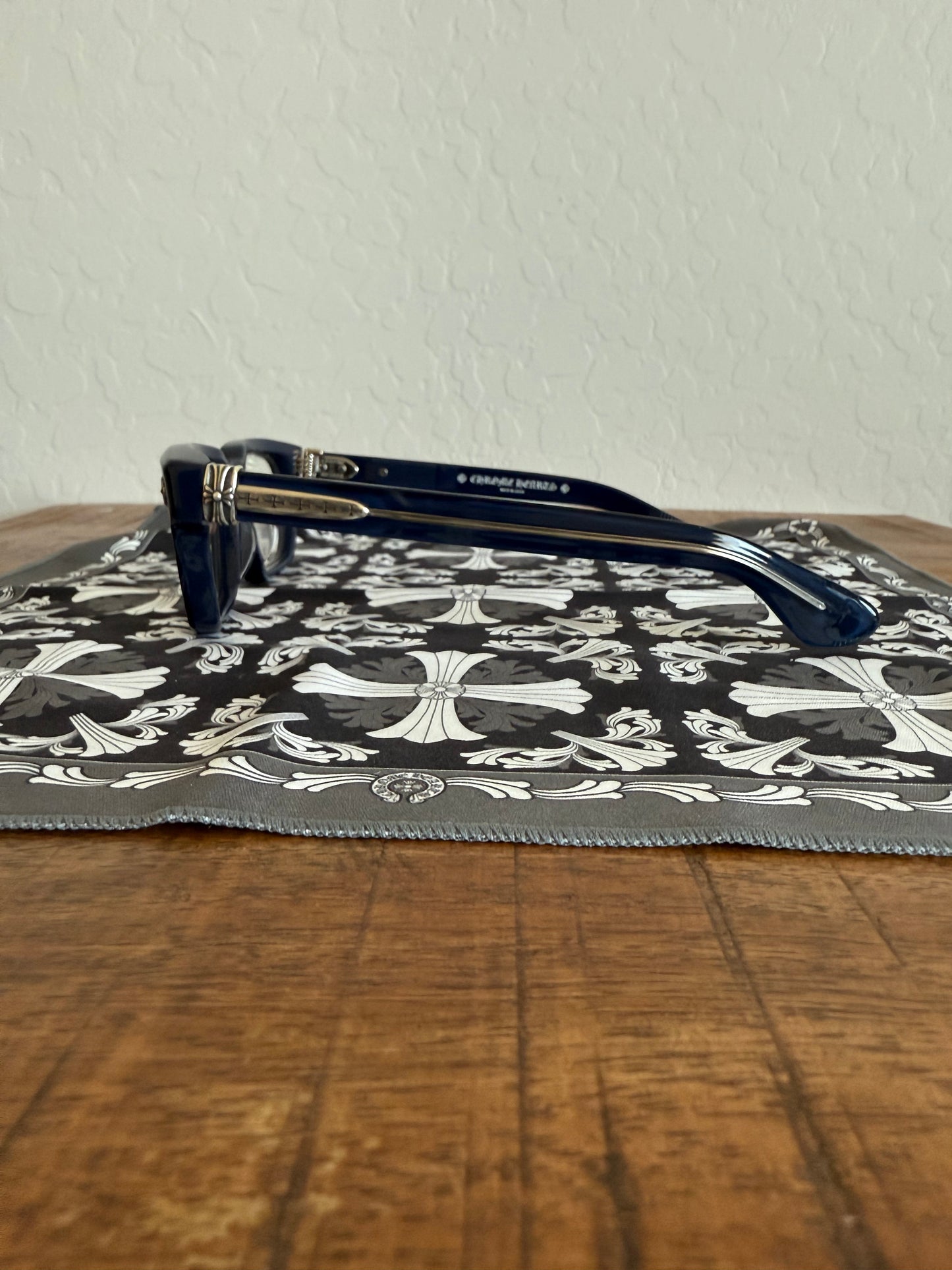 Chrome Hearts Pen 15 Glasses Clear Navy/Silver