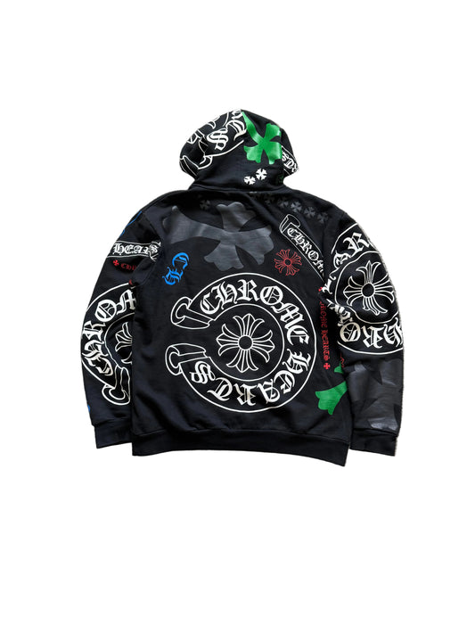 Chrome Hearts Stencil Pullover Hoodie Black