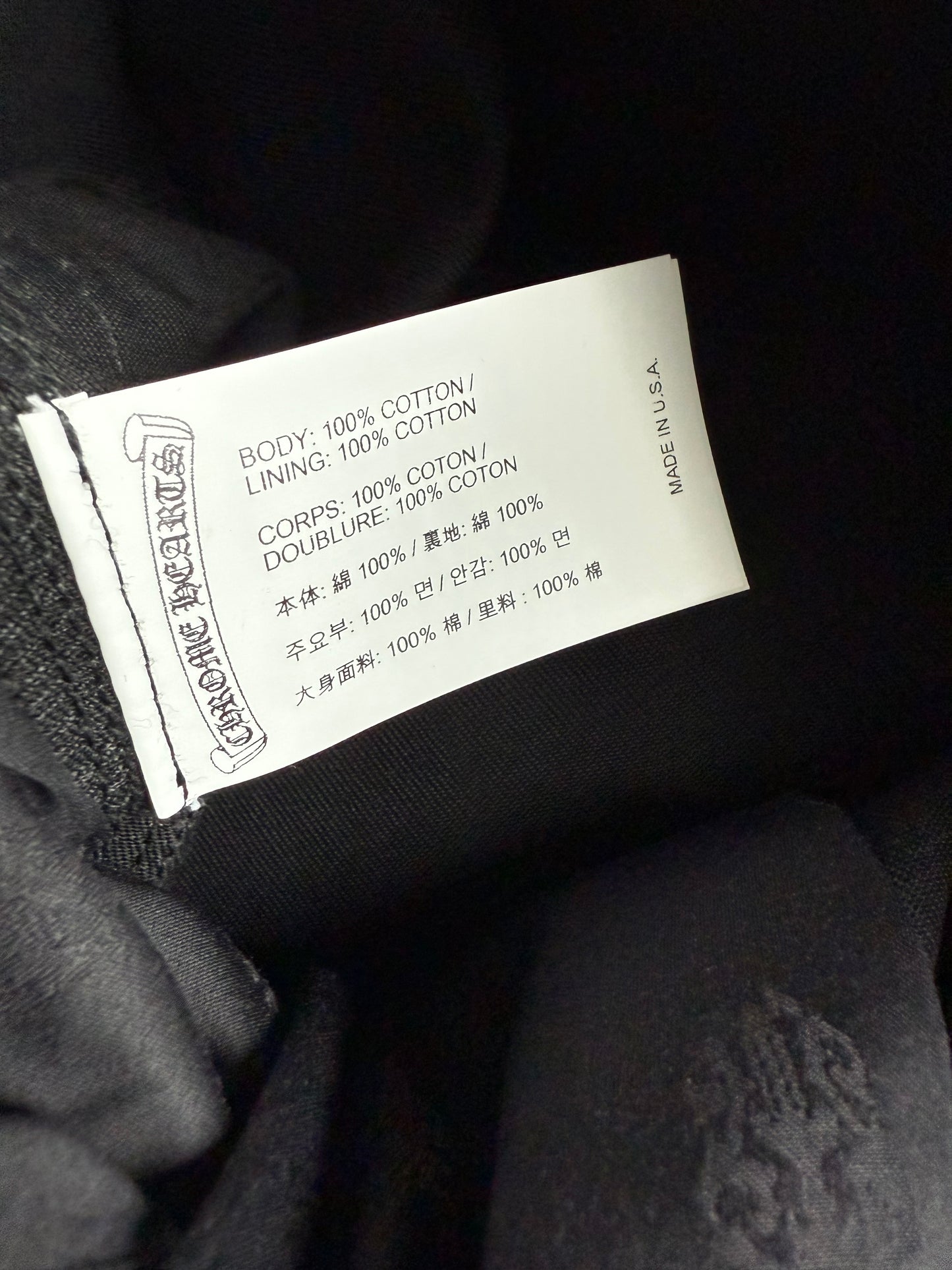 Chrome Hearts Double Knee Carpenter Pants Black Light