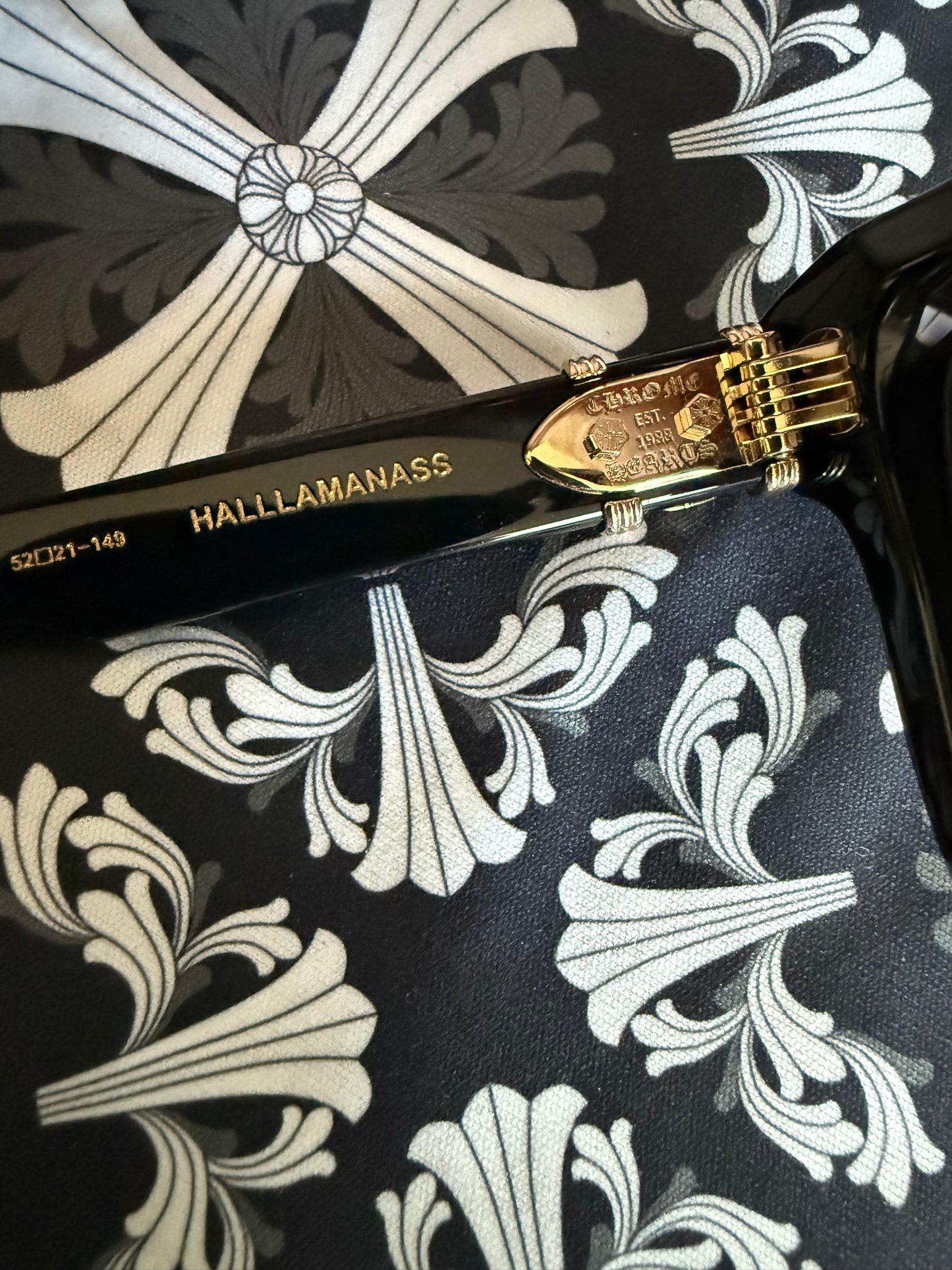 Chrome Hearts Halllamanass Gradient Sunglasses Black/Gold