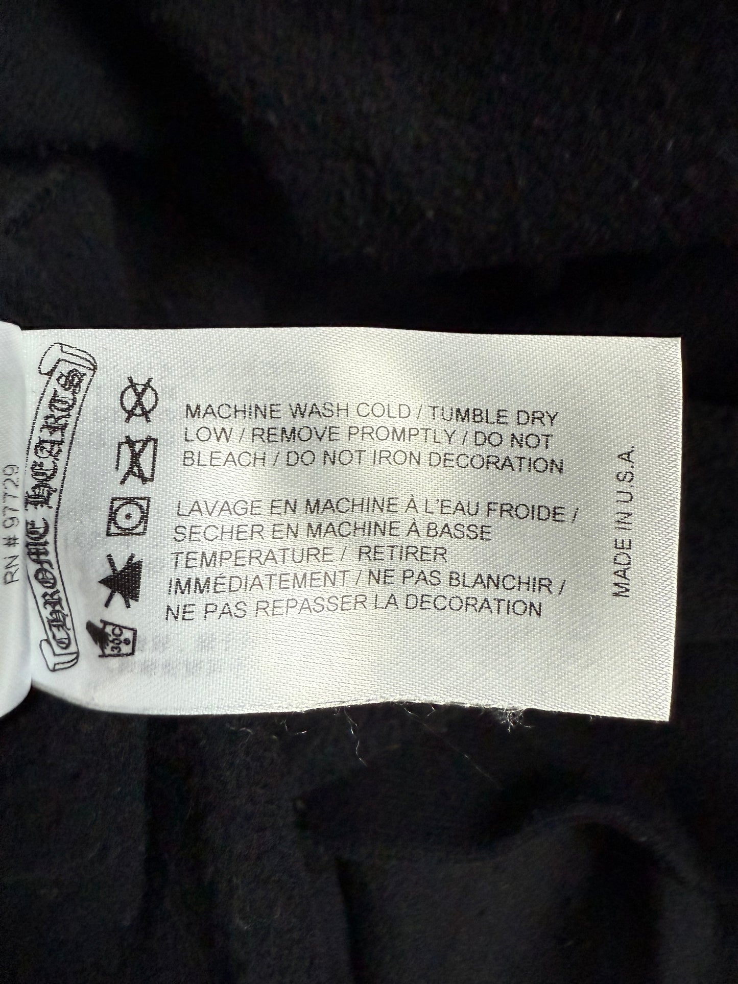 Chrome Hearts Vertical Logo Pullover Hoodie Black