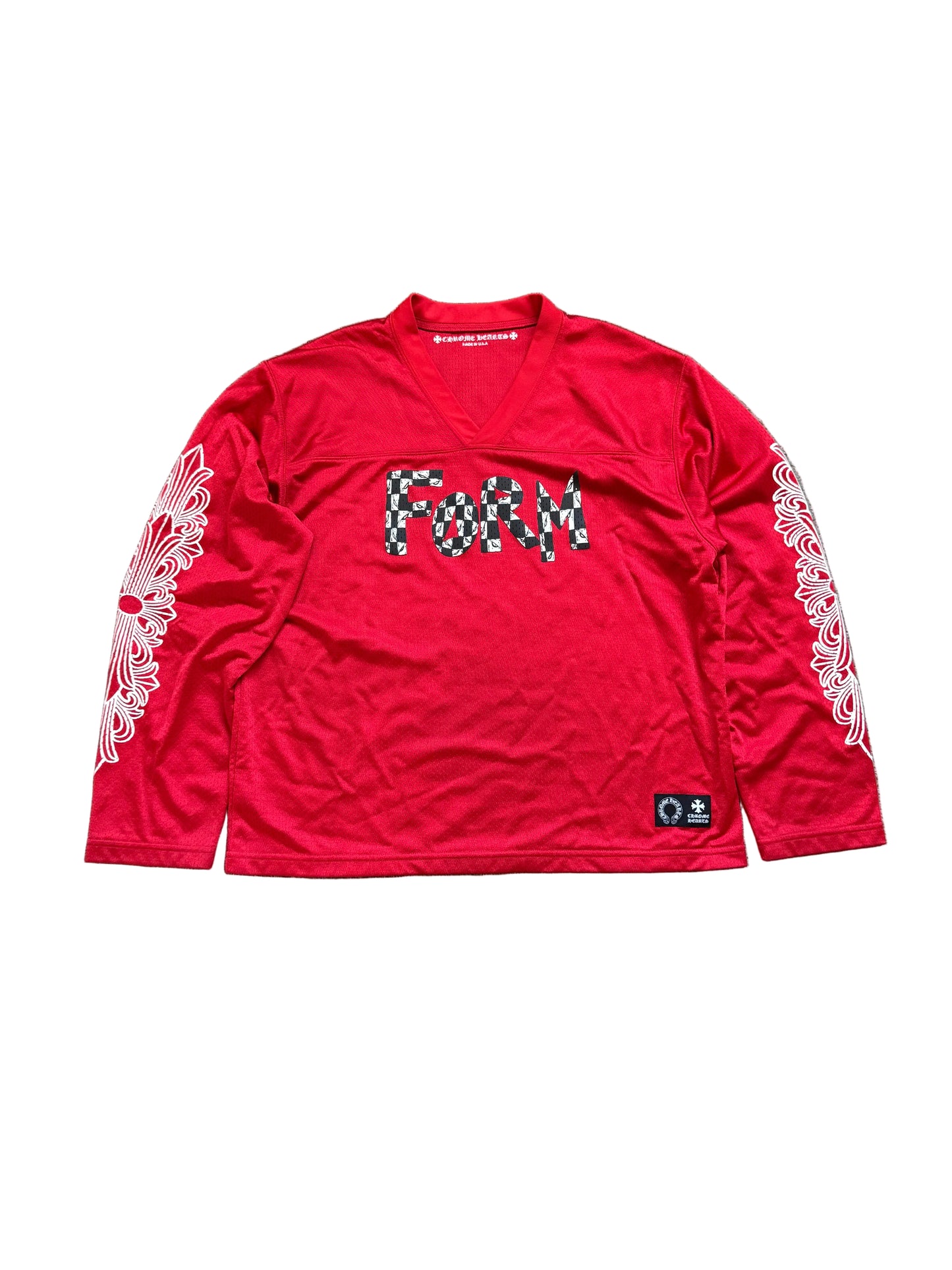 Chrome Hearts Matty Boy Stadium Mesh Jersey LS Red