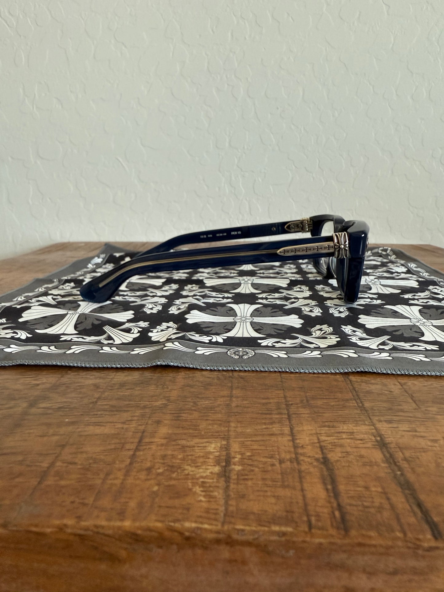 Chrome Hearts Pen 15 Glasses Clear Navy/Silver