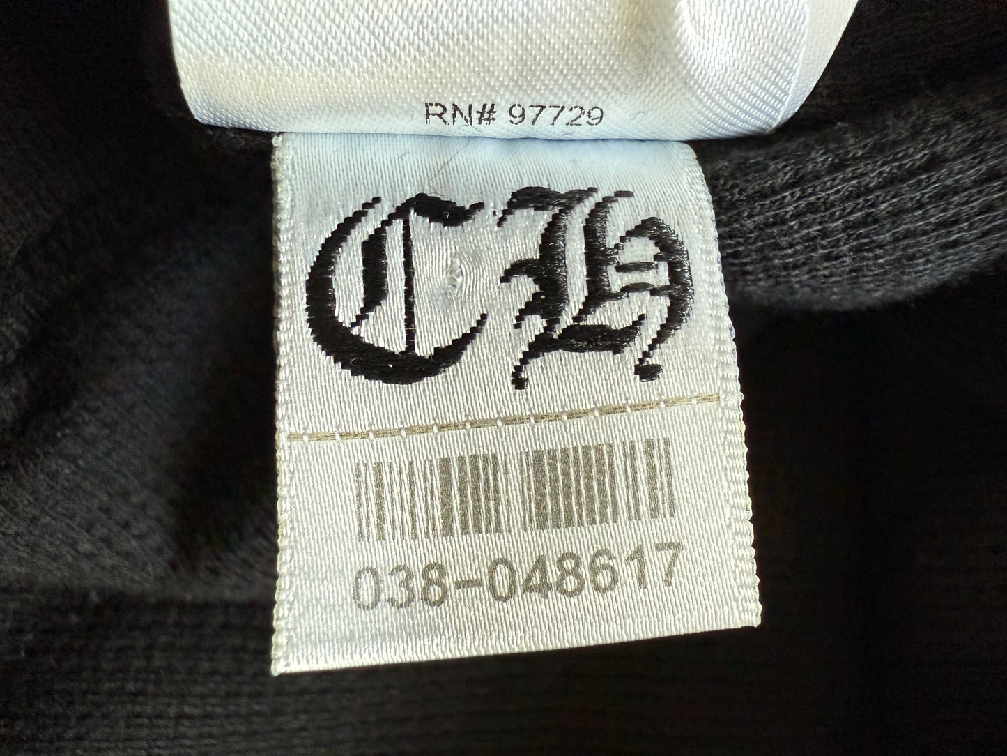 Chrome Hearts Horseshoe Thermal Floral Zip Up Hoodie Black