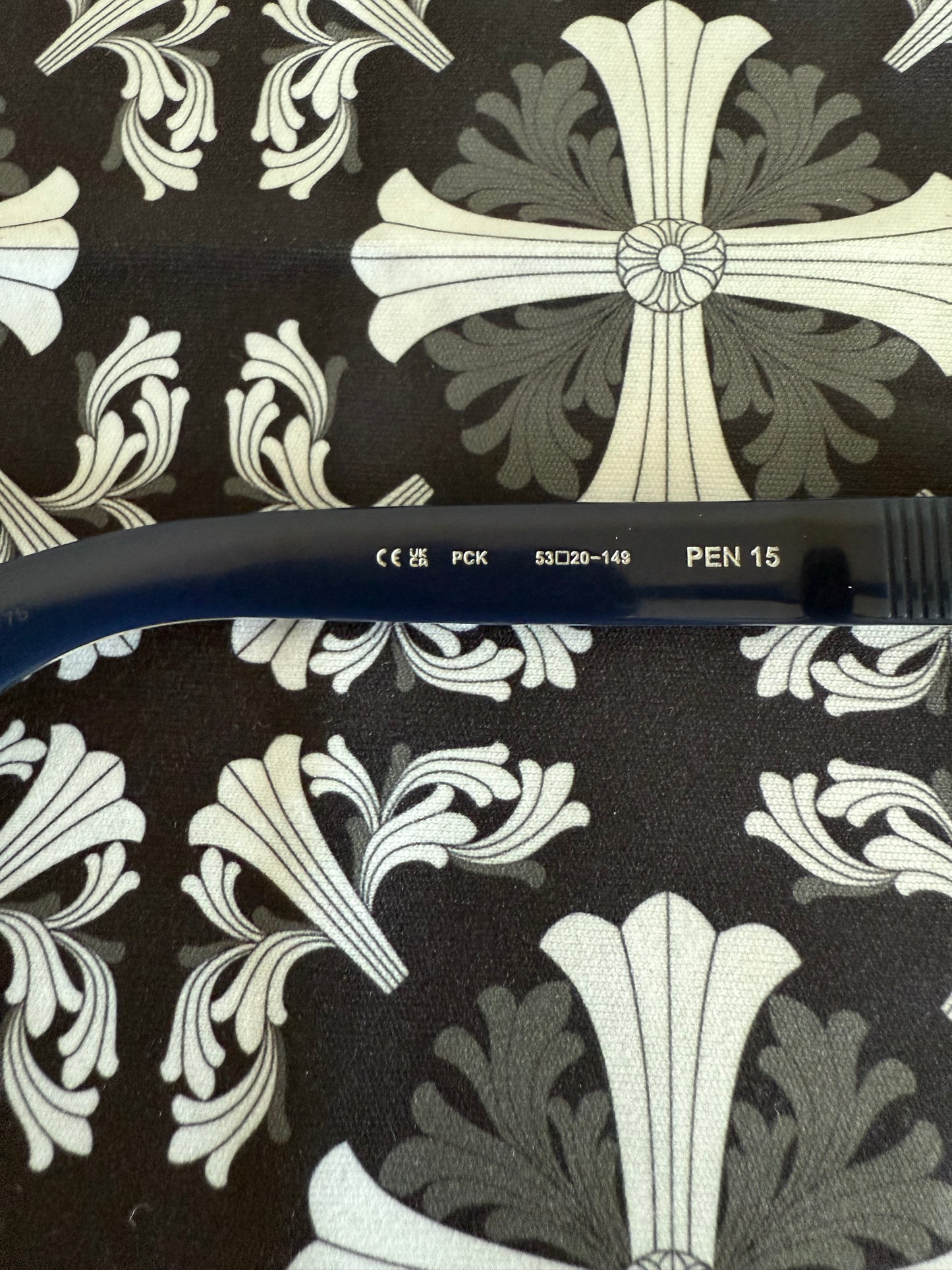 Chrome Hearts Pen 15 Glasses Clear Navy/Silver