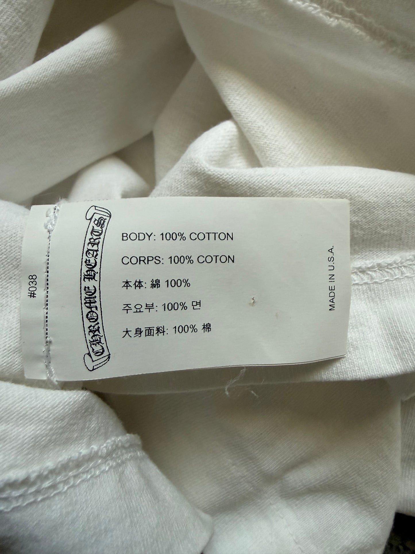 Chrome Hearts YNOT Embroidered LS T-Shirt White
