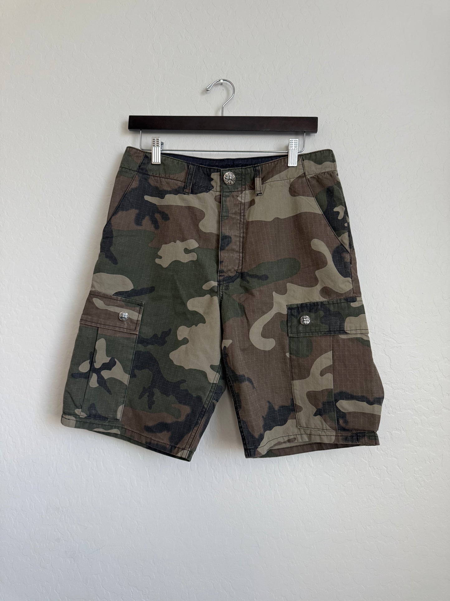 Chrome Hearts Devil Dog Camo Cargo Shorts