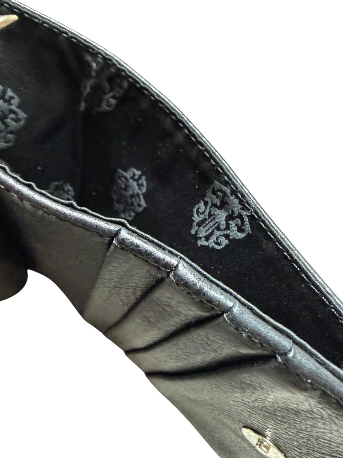 Chrome Hearts Leather Wallet Zip Pouch