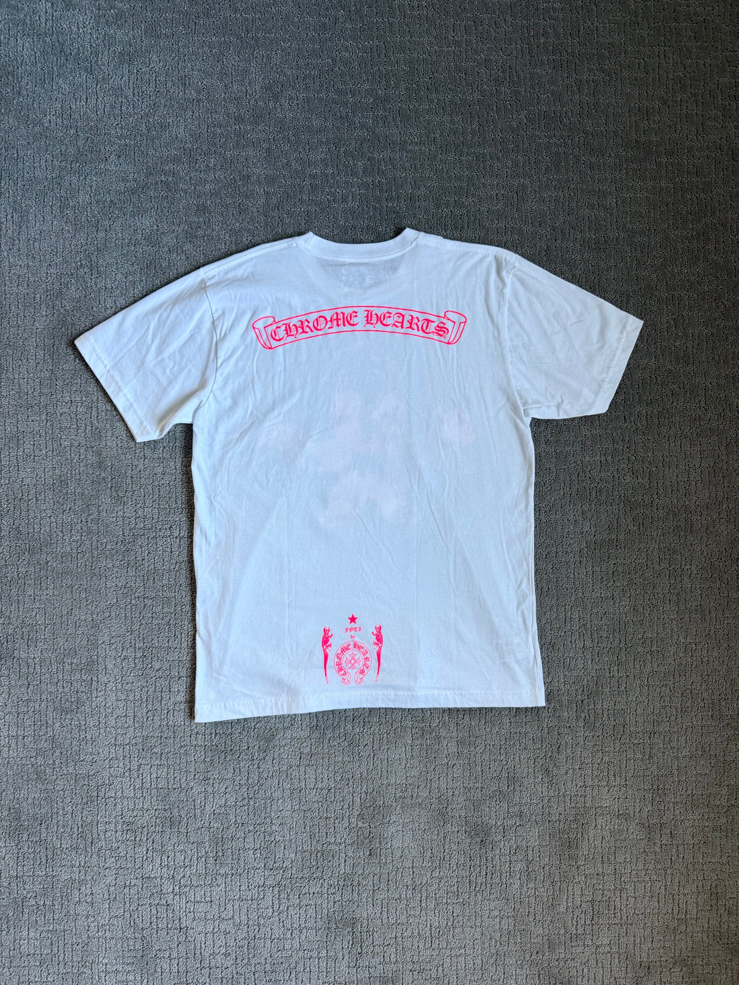 Chrome Hearts Foti Harris Teeter Scroll SS T-Shirt White/Pink