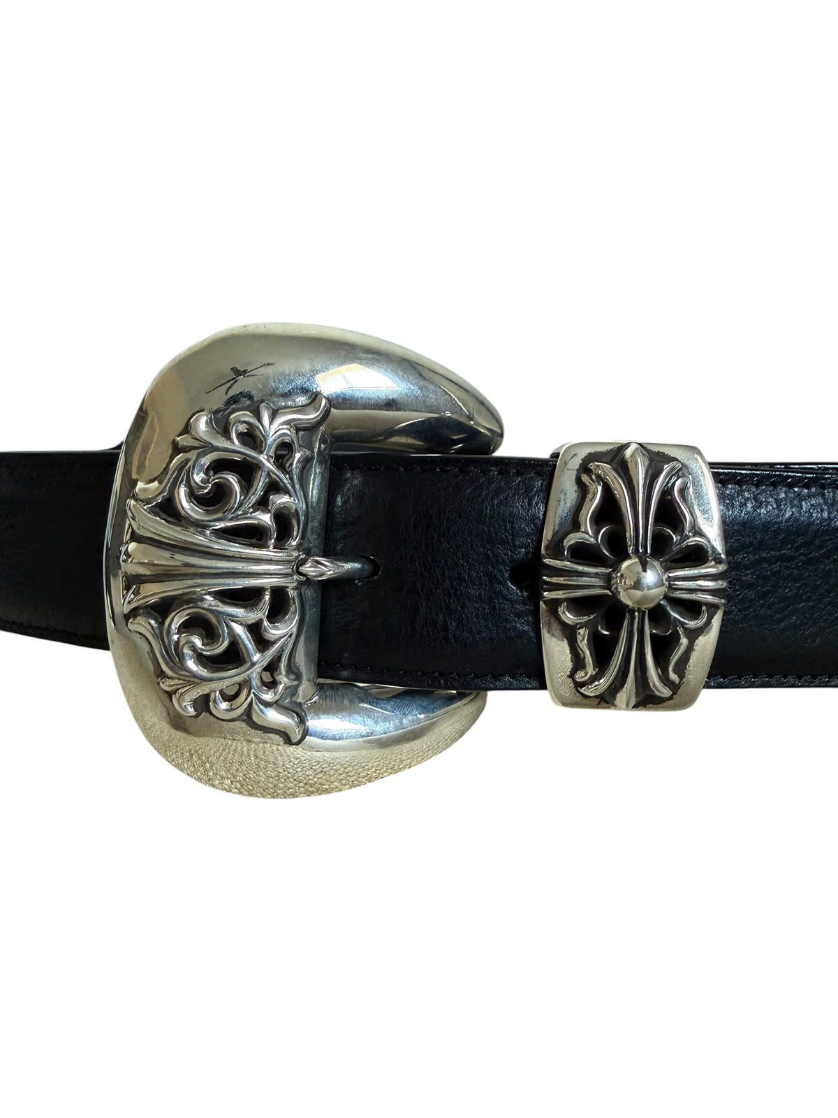 Chrome Hearts Western Floral Leather Belt