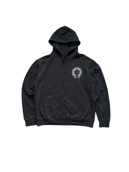 Chrome Hearts Las Vegas 25th Anniversary Horseshoe Pullover Hoodie Black Silver