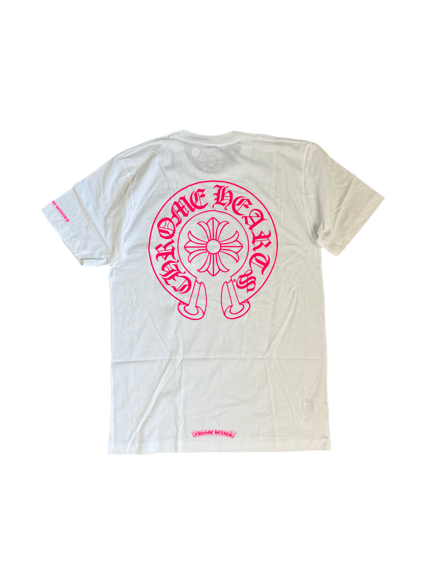 Chrome Hearts Horseshoe SS T-Shirt White Pink