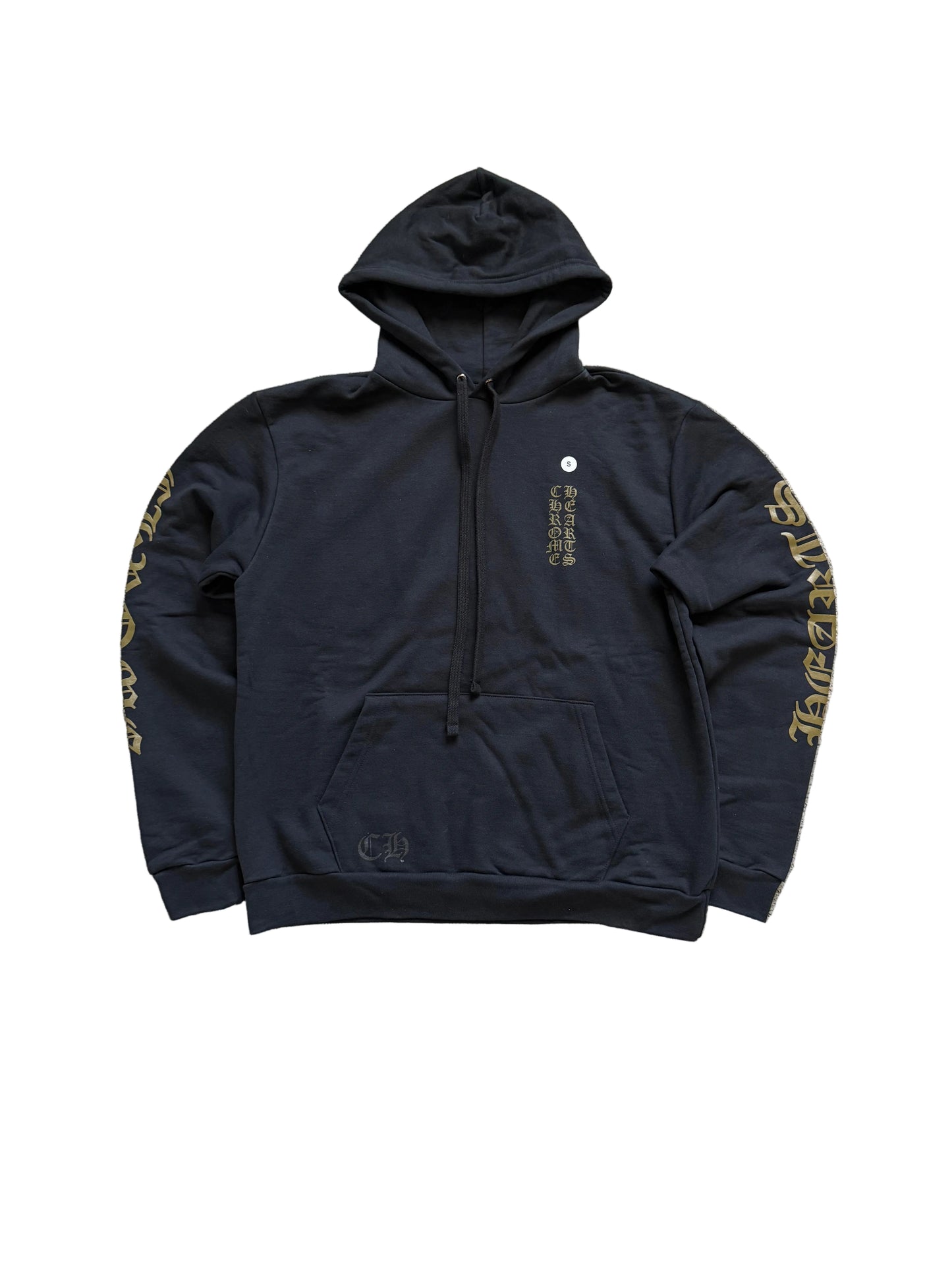 Chrome Hearts Vertical Logo Pullover Hoodie Black Olive
