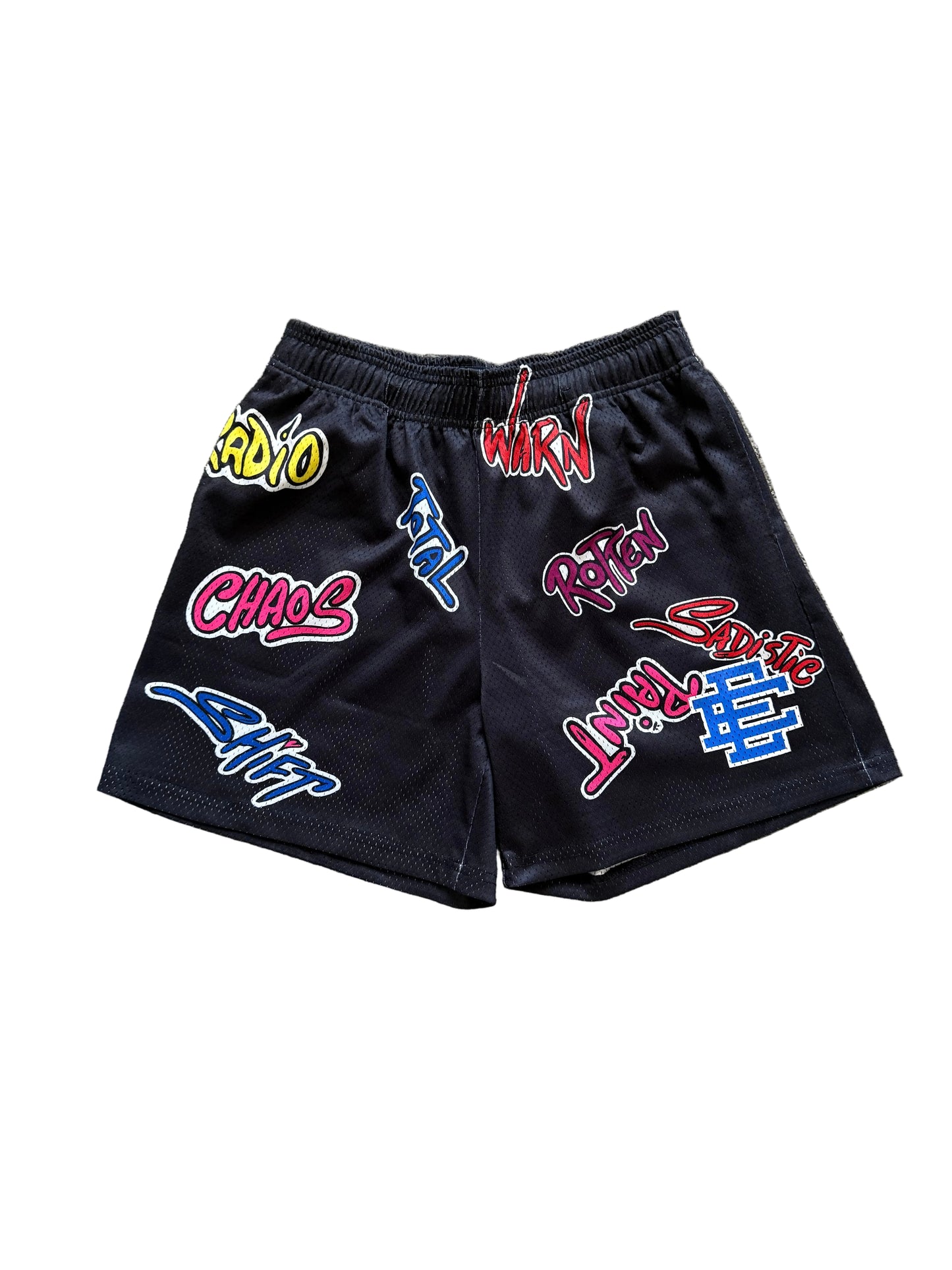 Eric Emanuel x Matty Boy Graffiti Mesh Shorts Black