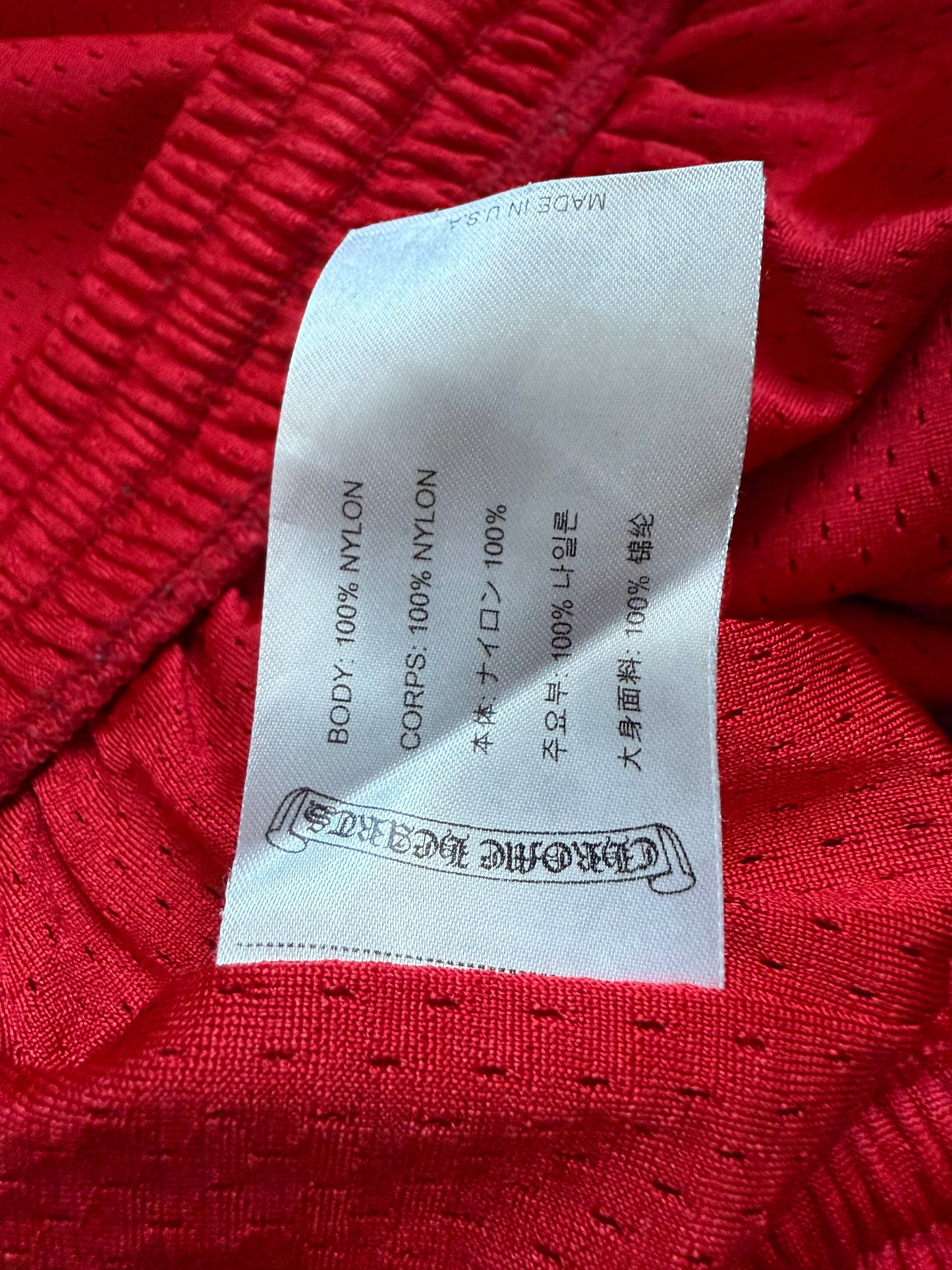 Chrome Hearts Stadium Mesh Jersey Shorts Red