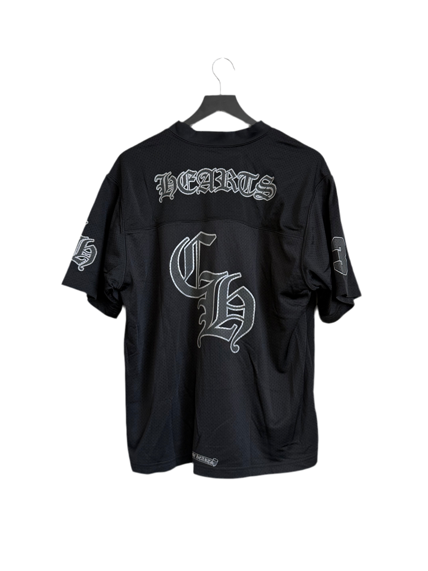 Chrome Hearts Stadium Mesh Jersey Floral SS Black Silver
