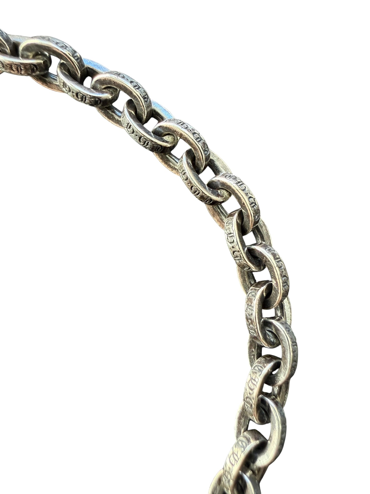 Chrome Hearts Paperchain Silver Bracelet 8”