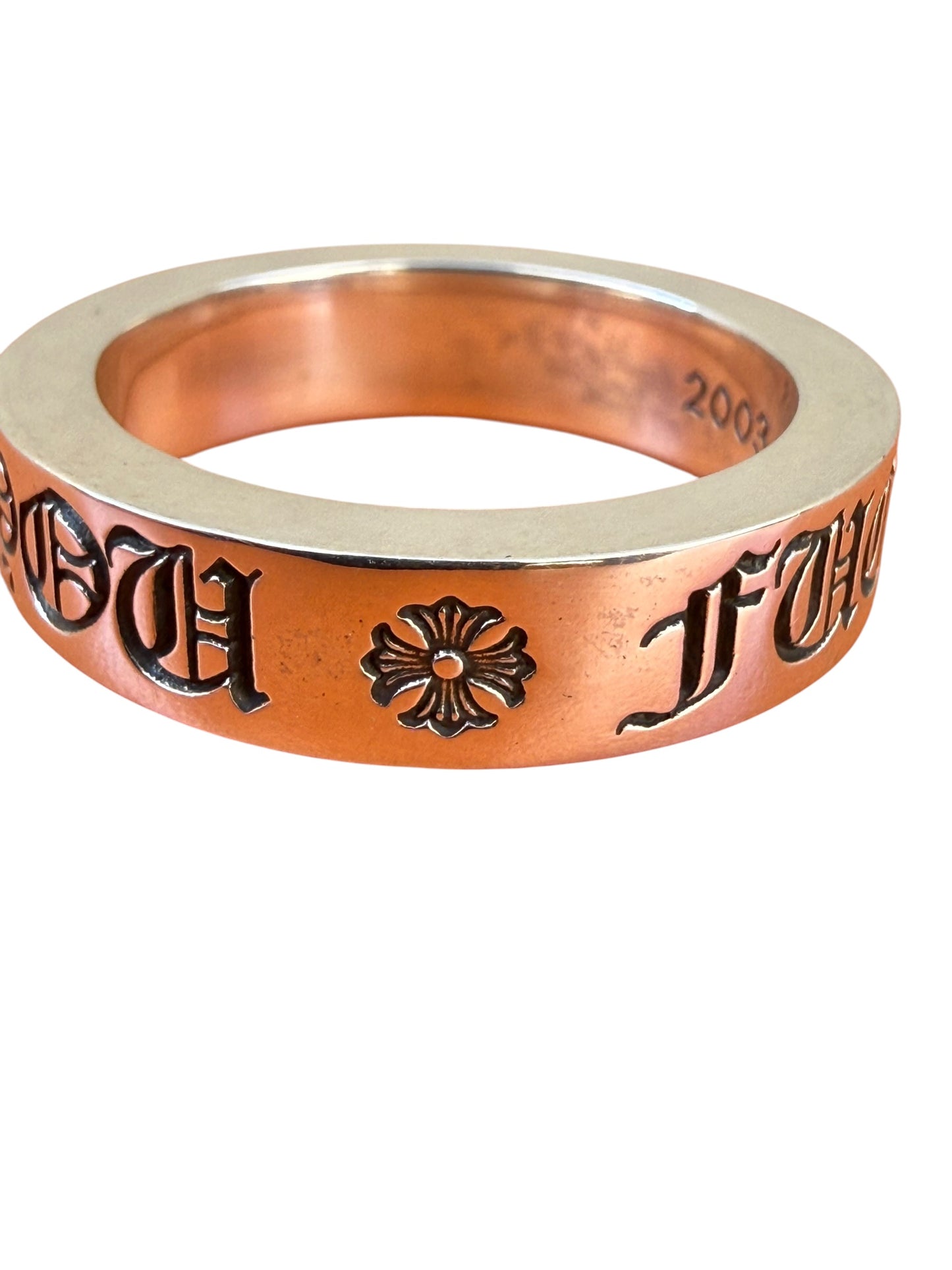 Chrome Hearts Fuck You Band Silver Ring