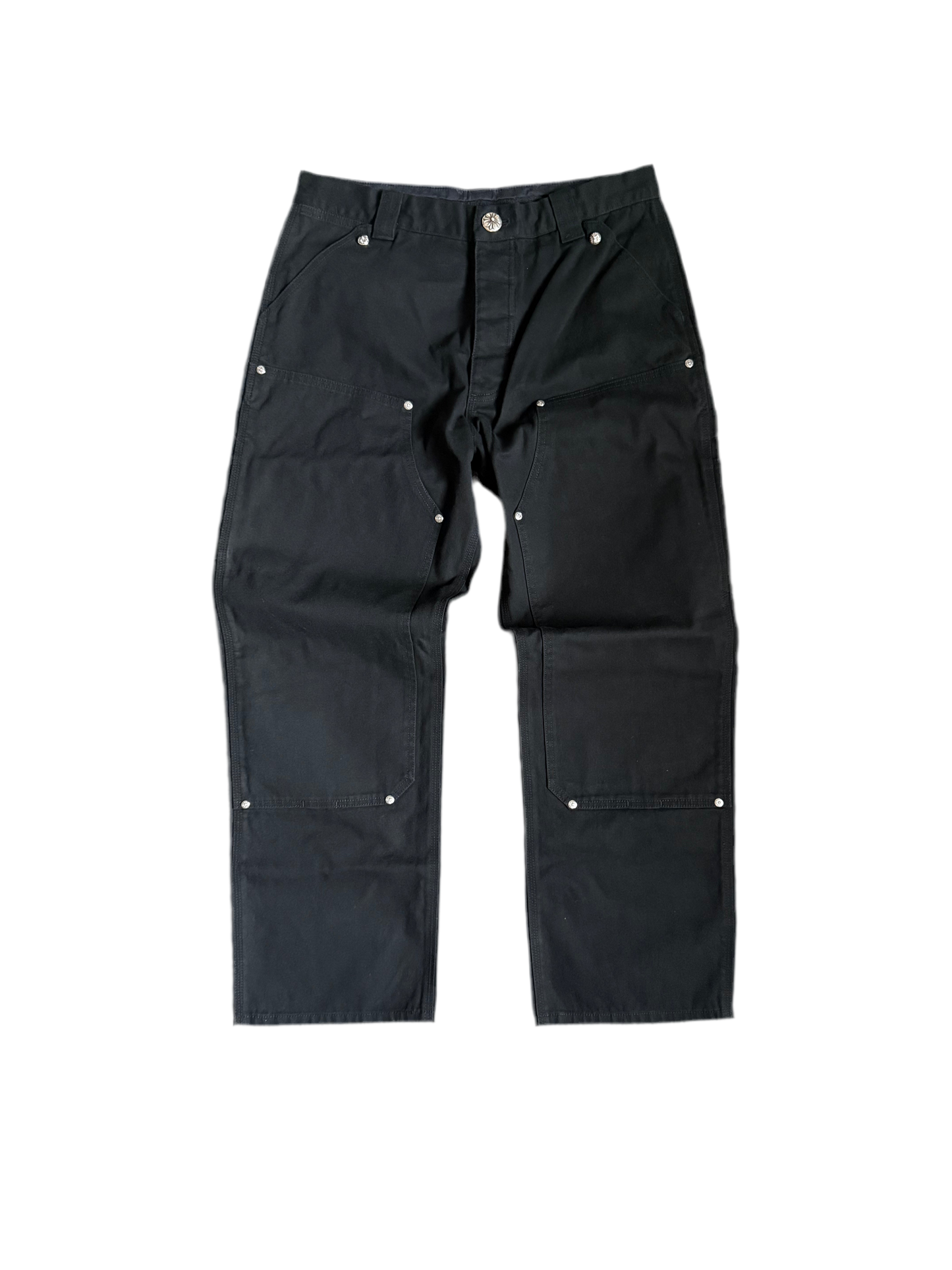 Chrome Hearts Double Knee Carpenter Pants Black
