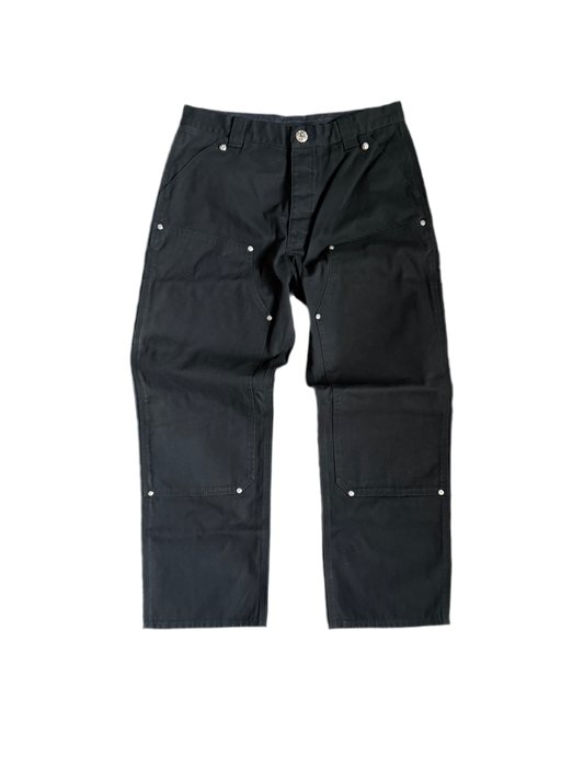 Chrome Hearts Double Knee Carpenter Pants Black