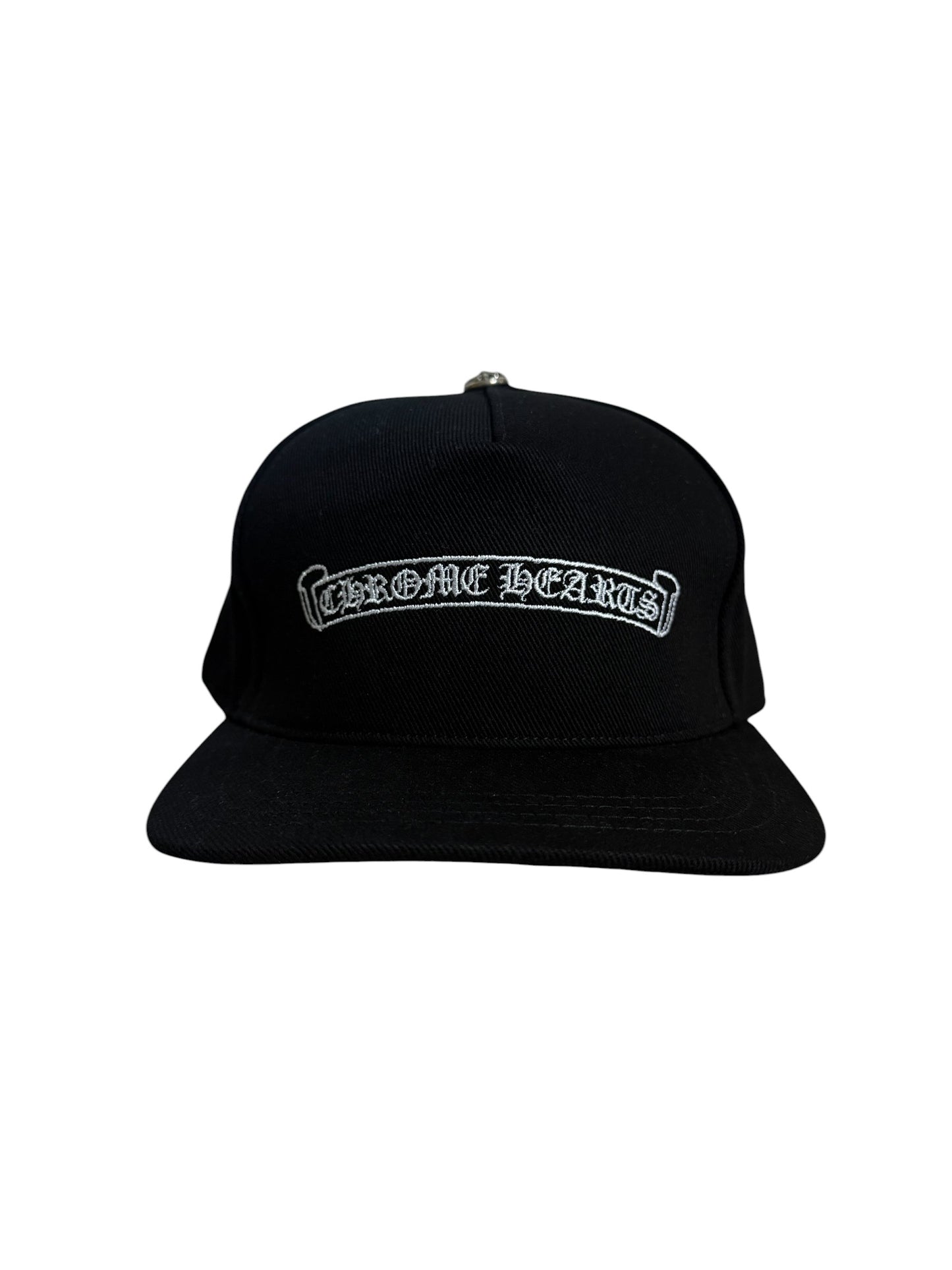 Chrome Hearts Scroll Logo Denim Snapback
