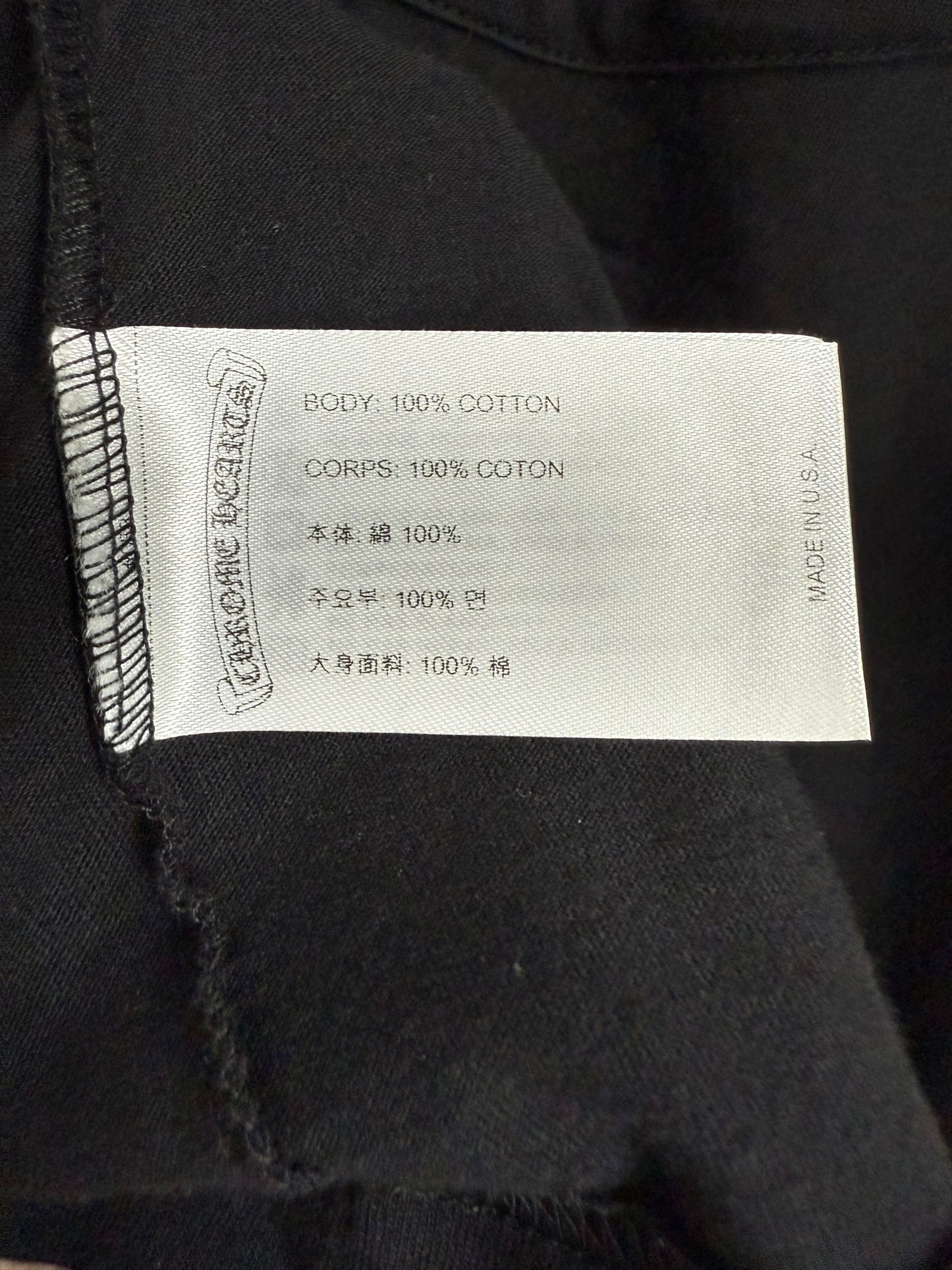 Chrome Hearts USA Spellout Logo SS T-Shirt Black