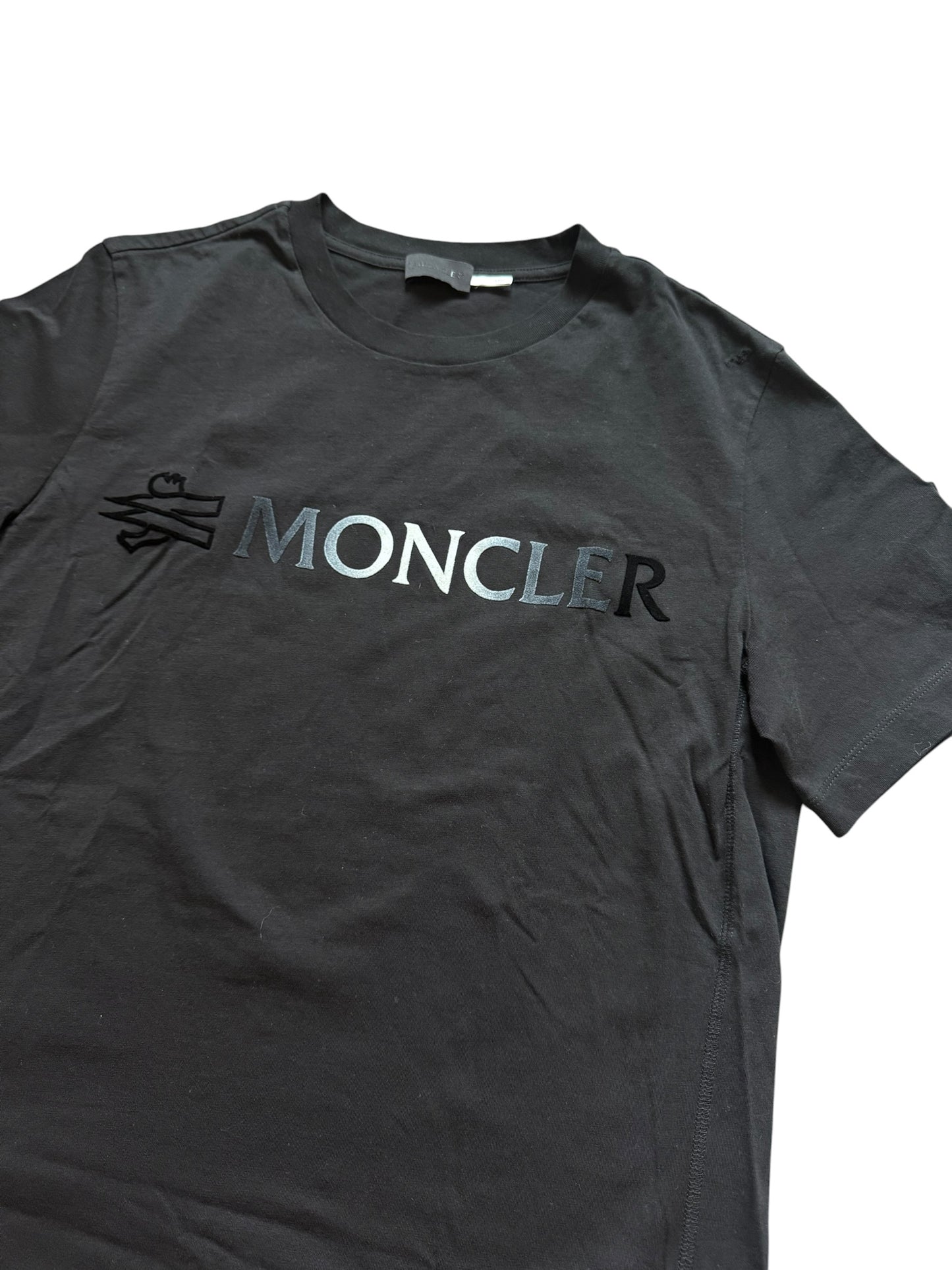 Moncler Gradient Velvet Logo Short Sleeve Tee