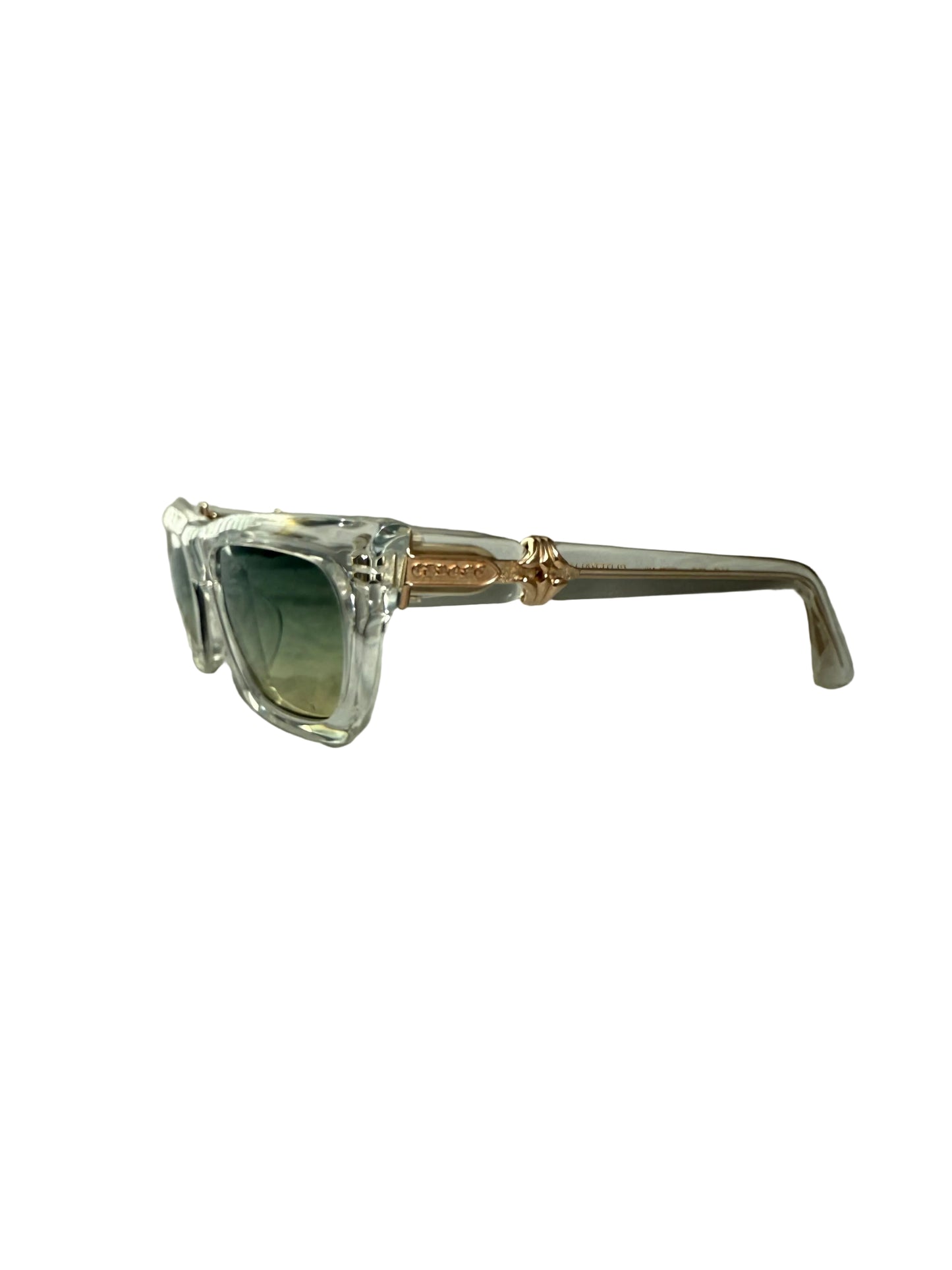 Chrome Hearts Cliterally Sunglasses Clear Gold