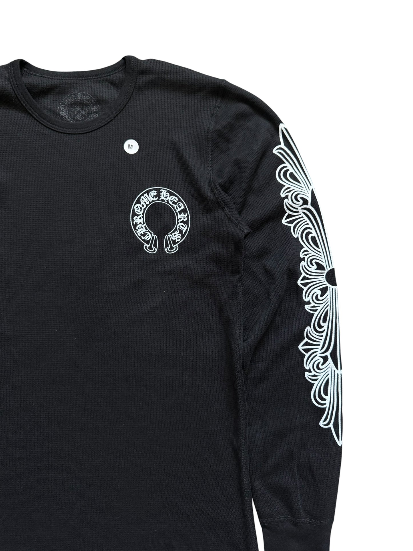 Chrome Hearts Floral Horseshoe Thermal Long Sleeve Shirt