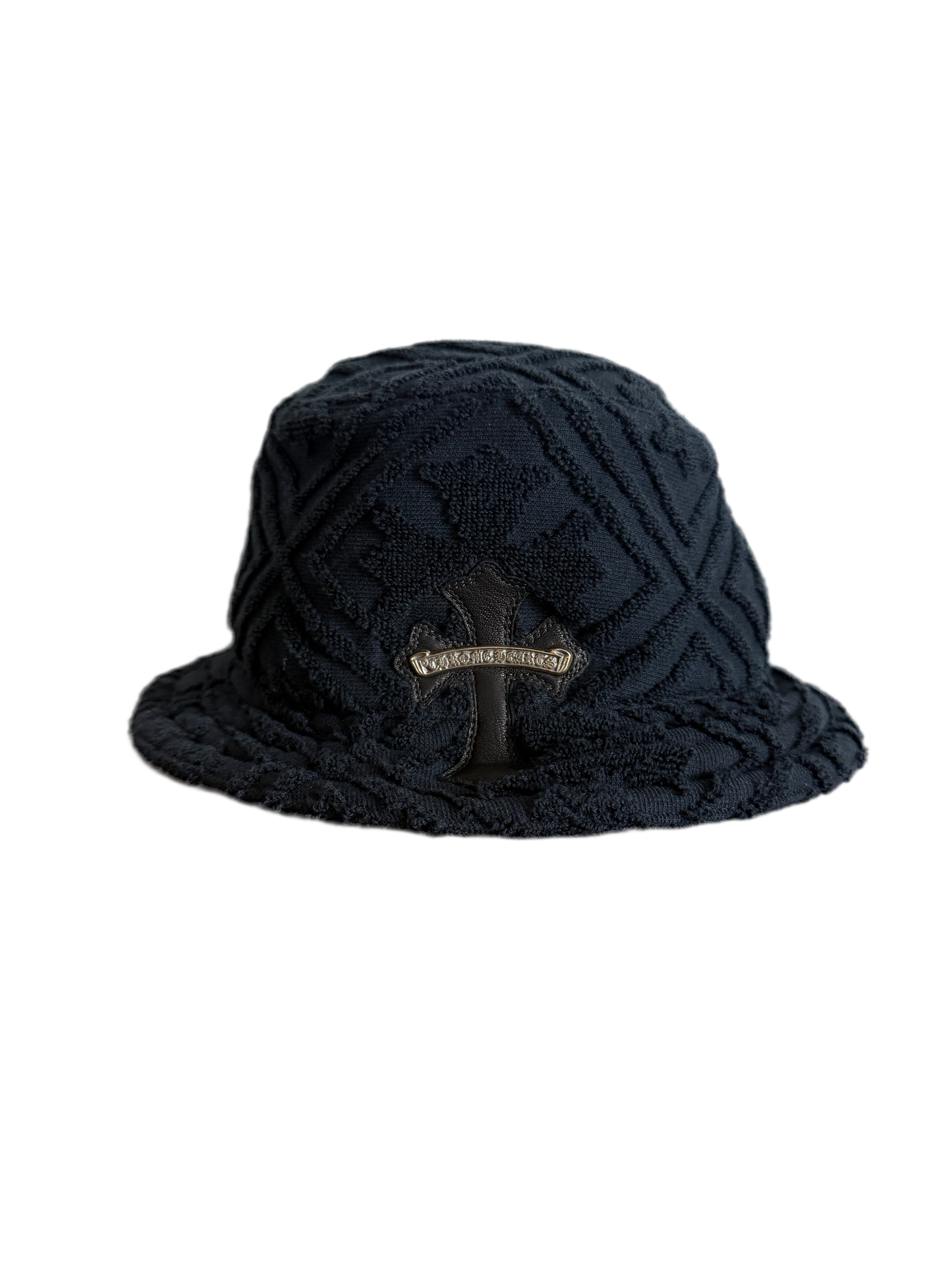 Chrome Hearts Towel Cross Monogram Bucket Hat Black