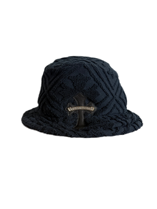 Chrome Hearts Towel Cross Monogram Bucket Hat Black