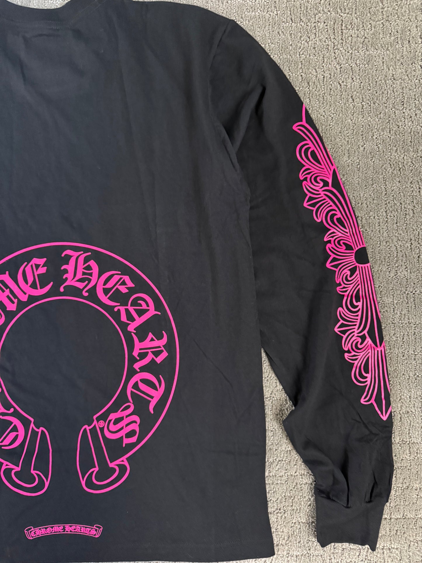 Chrome Hearts Horseshoe LS T-Shirt Black Pink