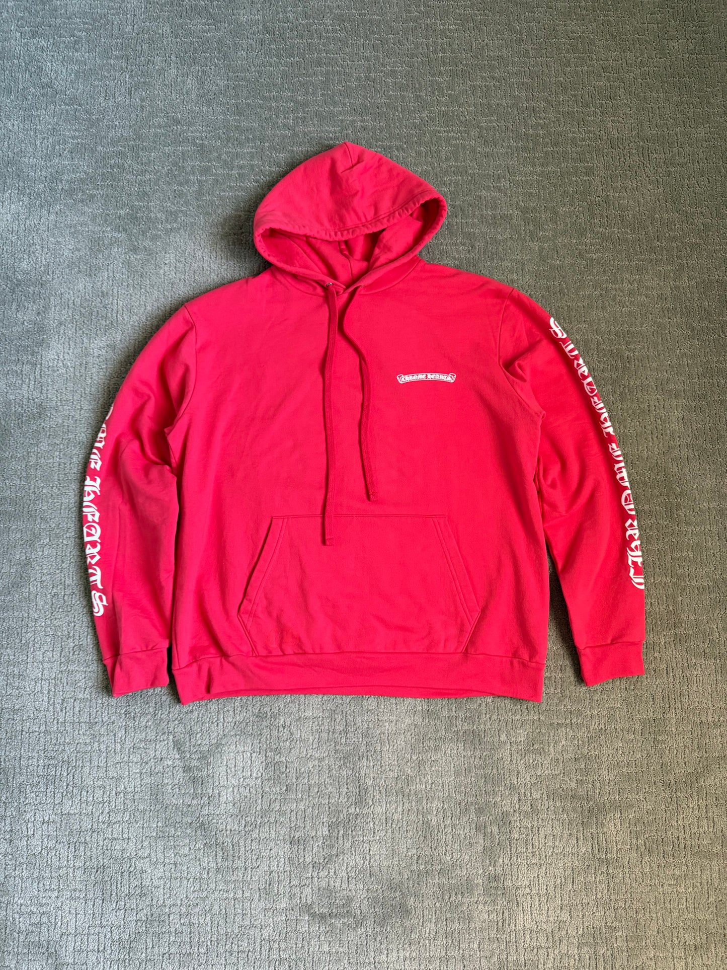 Chrome Hearts Scroll Pullover Hoodie Red Online Exclusive