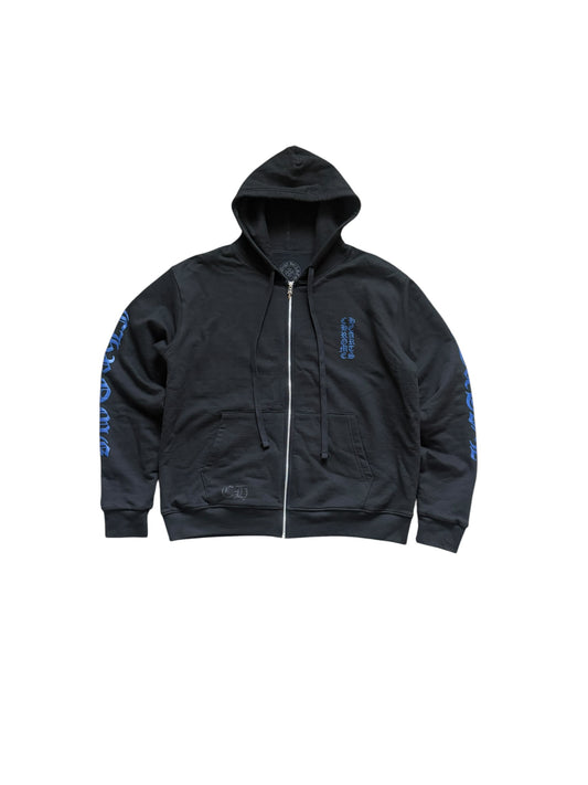 Chrome Hearts Vertical Logo Thermal Zip Up Hoodie