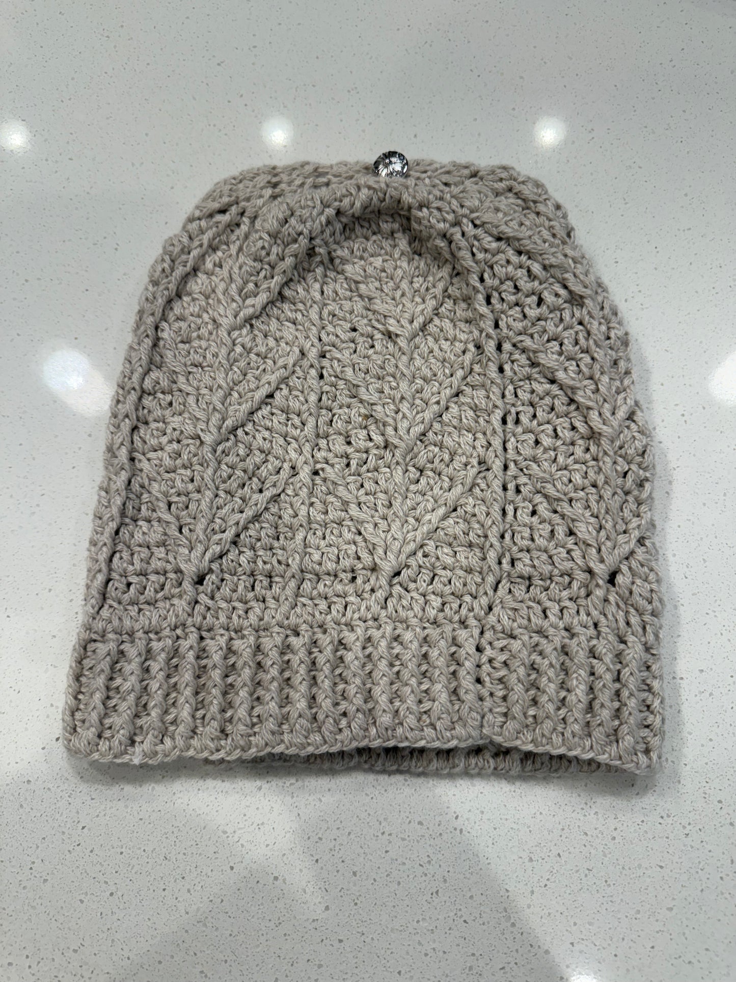 Chrome Hearts Cross Patch Cashmere Beanie Cream/White