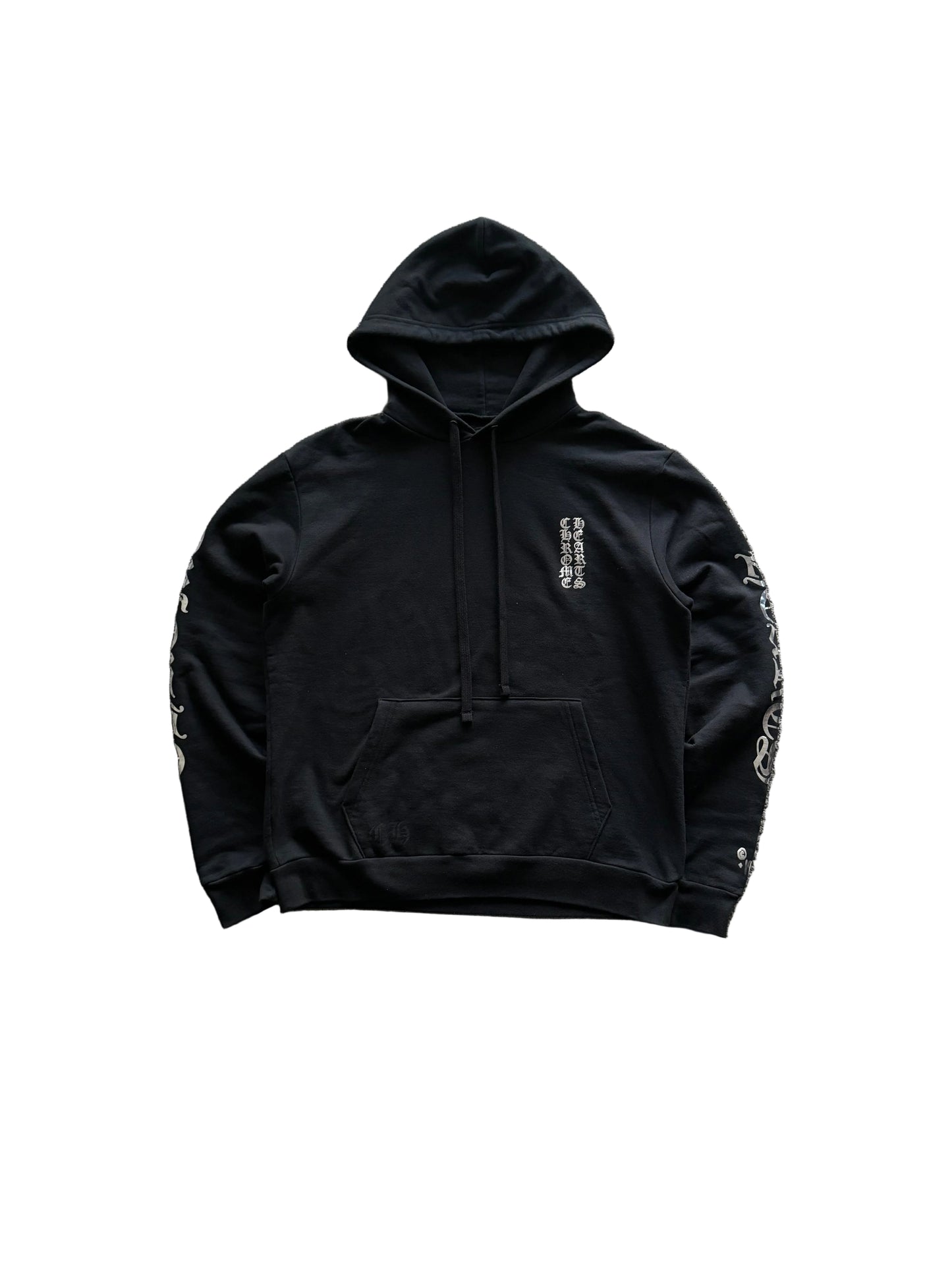 Chrome Hearts 1988 Silver Foil Print Pullover Hoodie Black