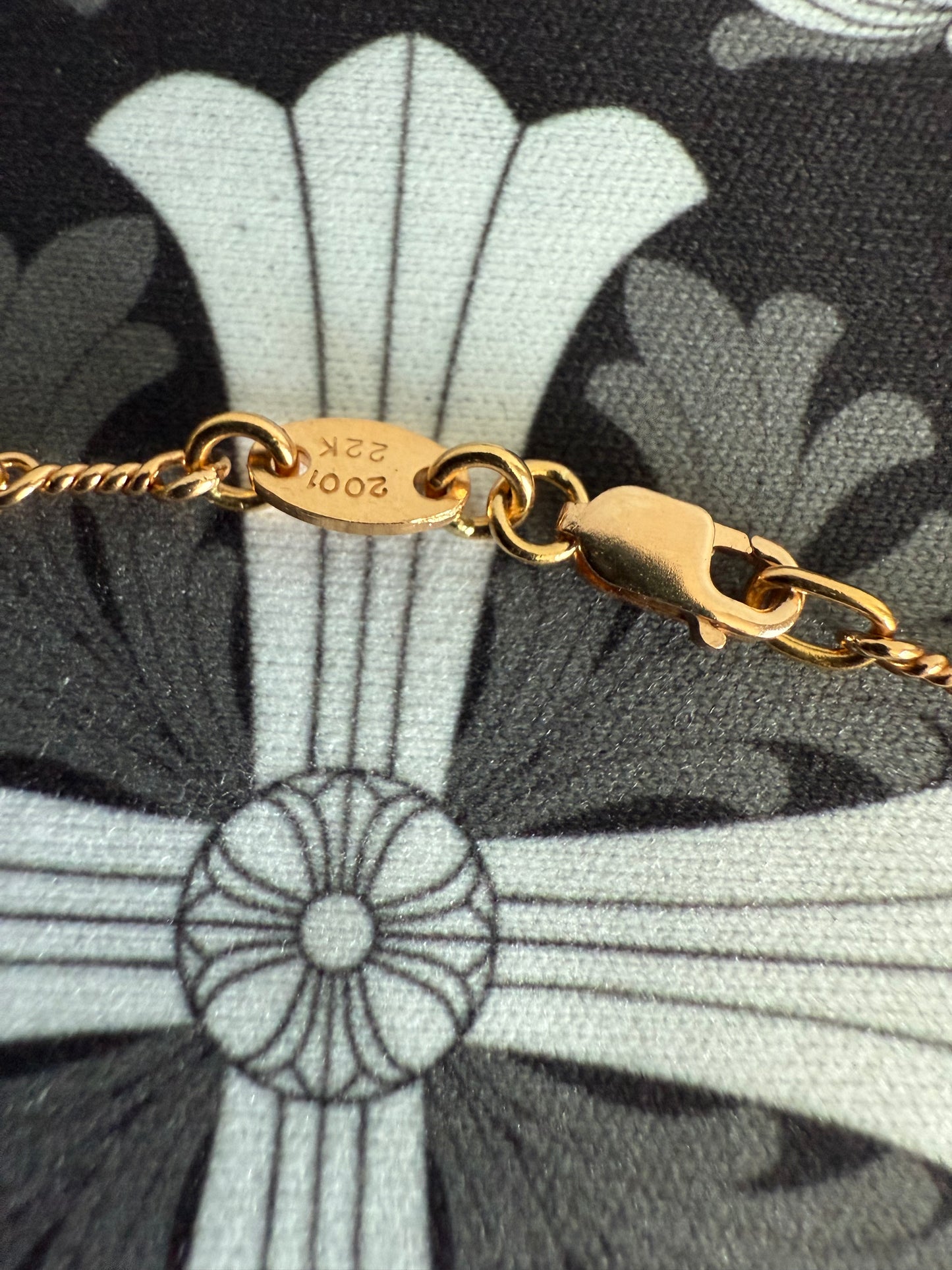 Chrome Hearts 22k Gold Twist Necklace Chain 24” Inch
