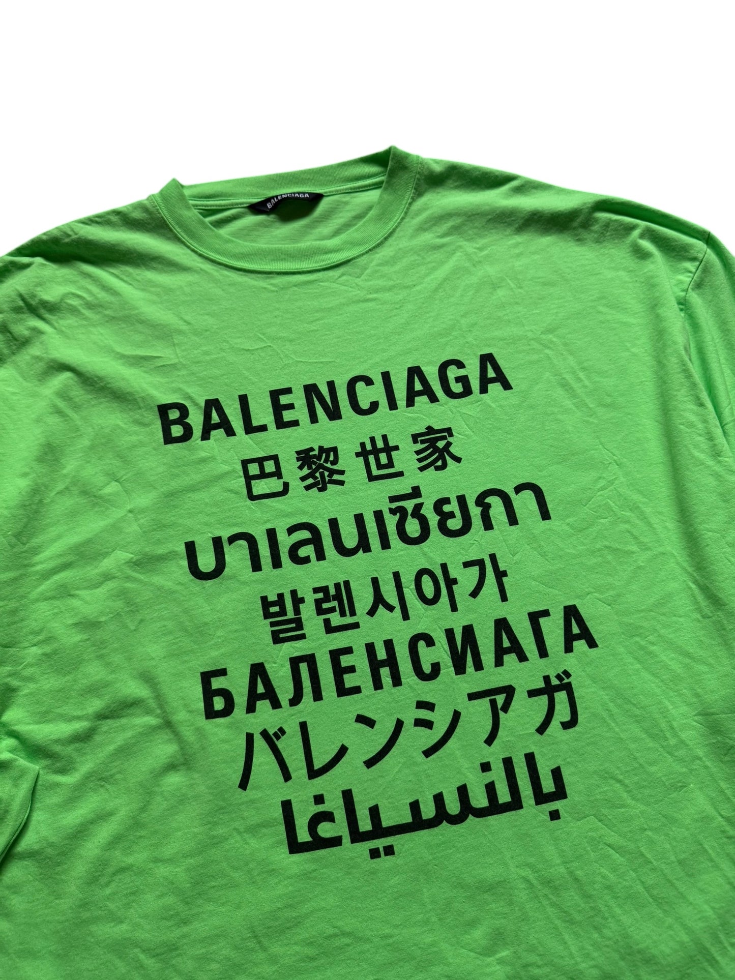 Balenciaga Languages Oversized Long Sleeve Tee