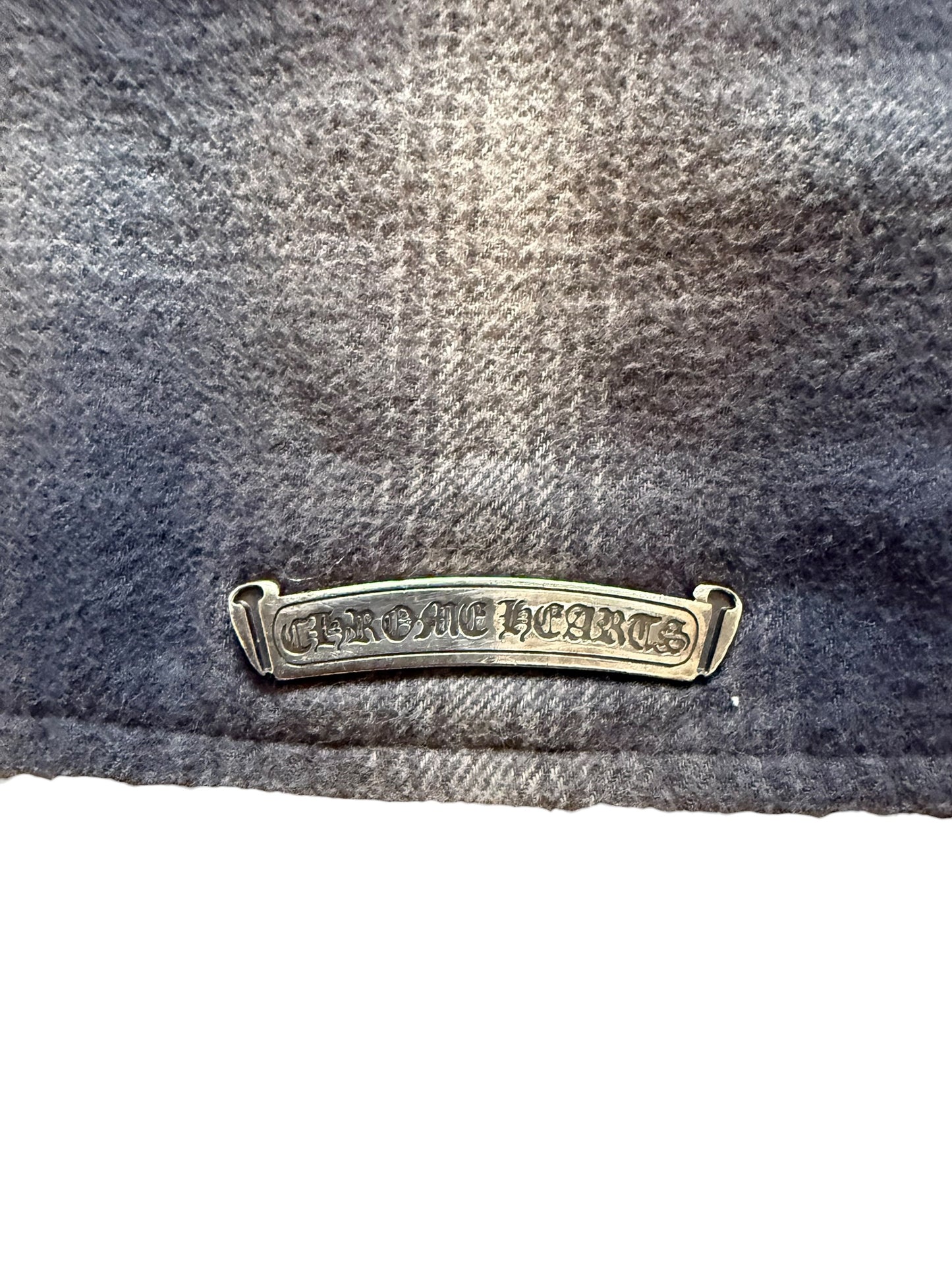 Chrome Hearts Loose Ends Cross Patch Plaid Padded Button Up