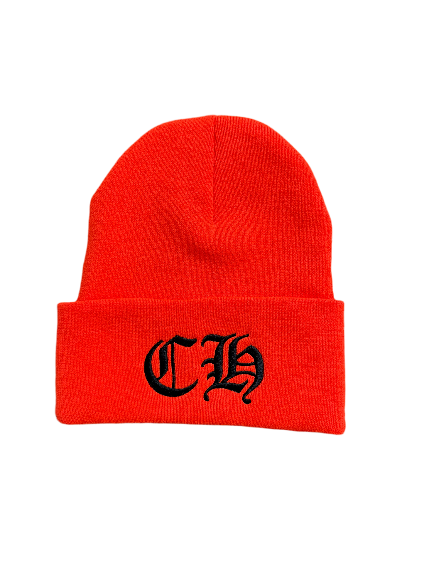 Chrome Hearts CH Embroidery Beanie Orange/Black