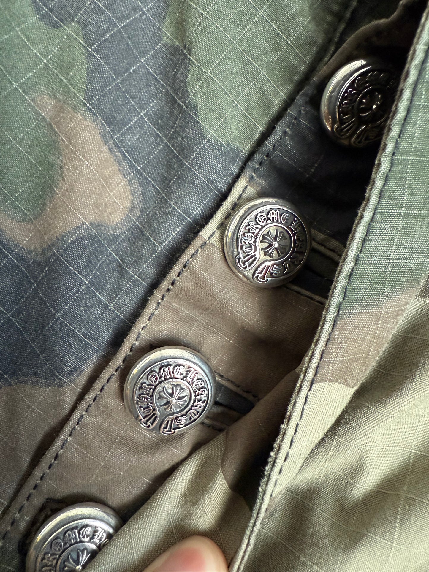 Chrome Hearts Devil Dog Camo Cargo Shorts