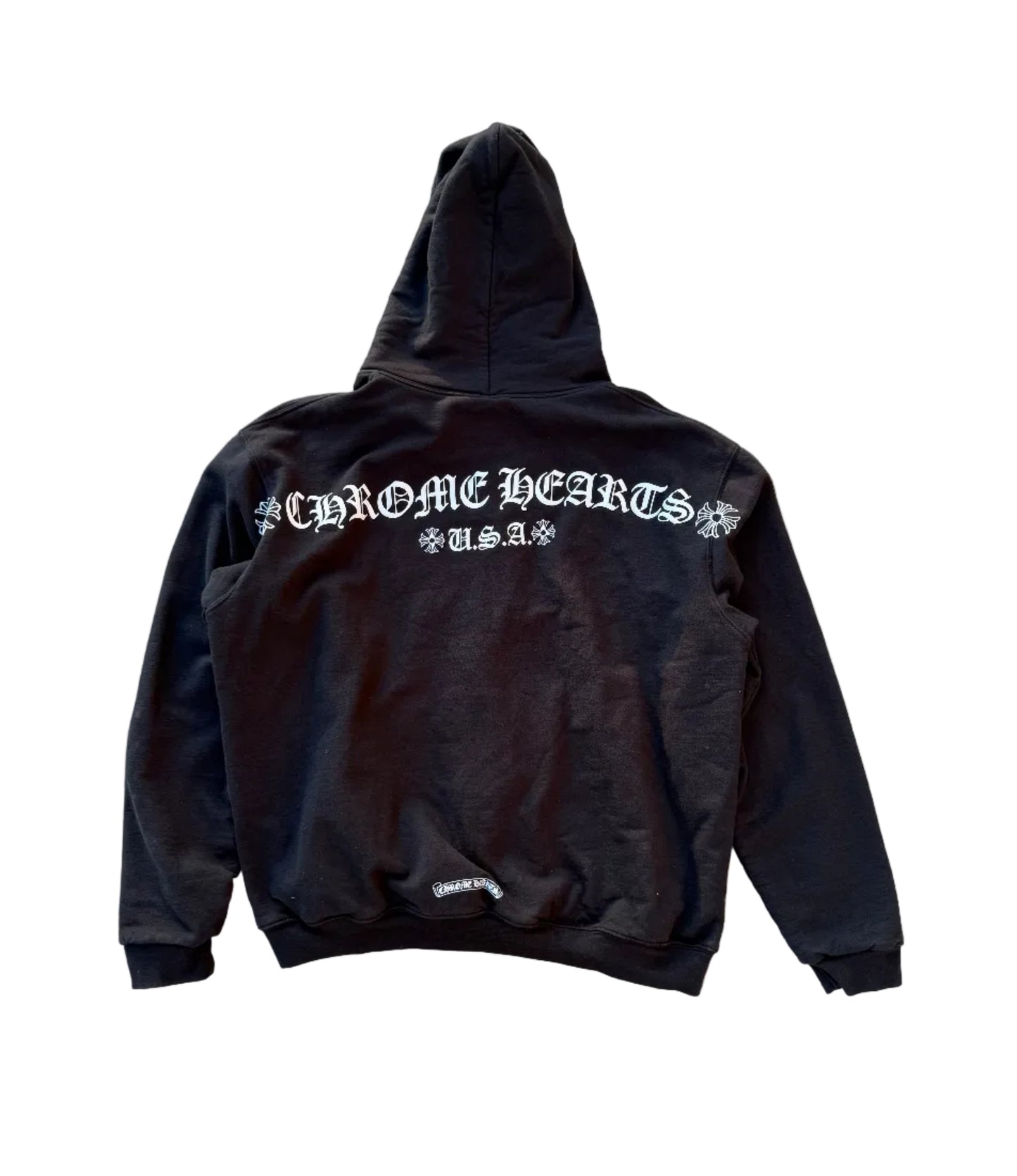 Chrome Hearts T Bar Thermal Zip Up Hoodie Black